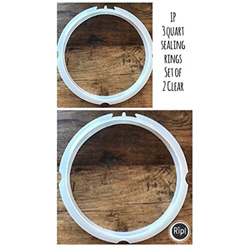 Instant Pot Sealing Ring Mini 3-Qt, Inner Pot Seal Ring, Electric Pressure Cooker Accessories, Non-Toxic, Bpa-Free, Replacement Parts, Clear, 2 Count ( Pack Of 1)