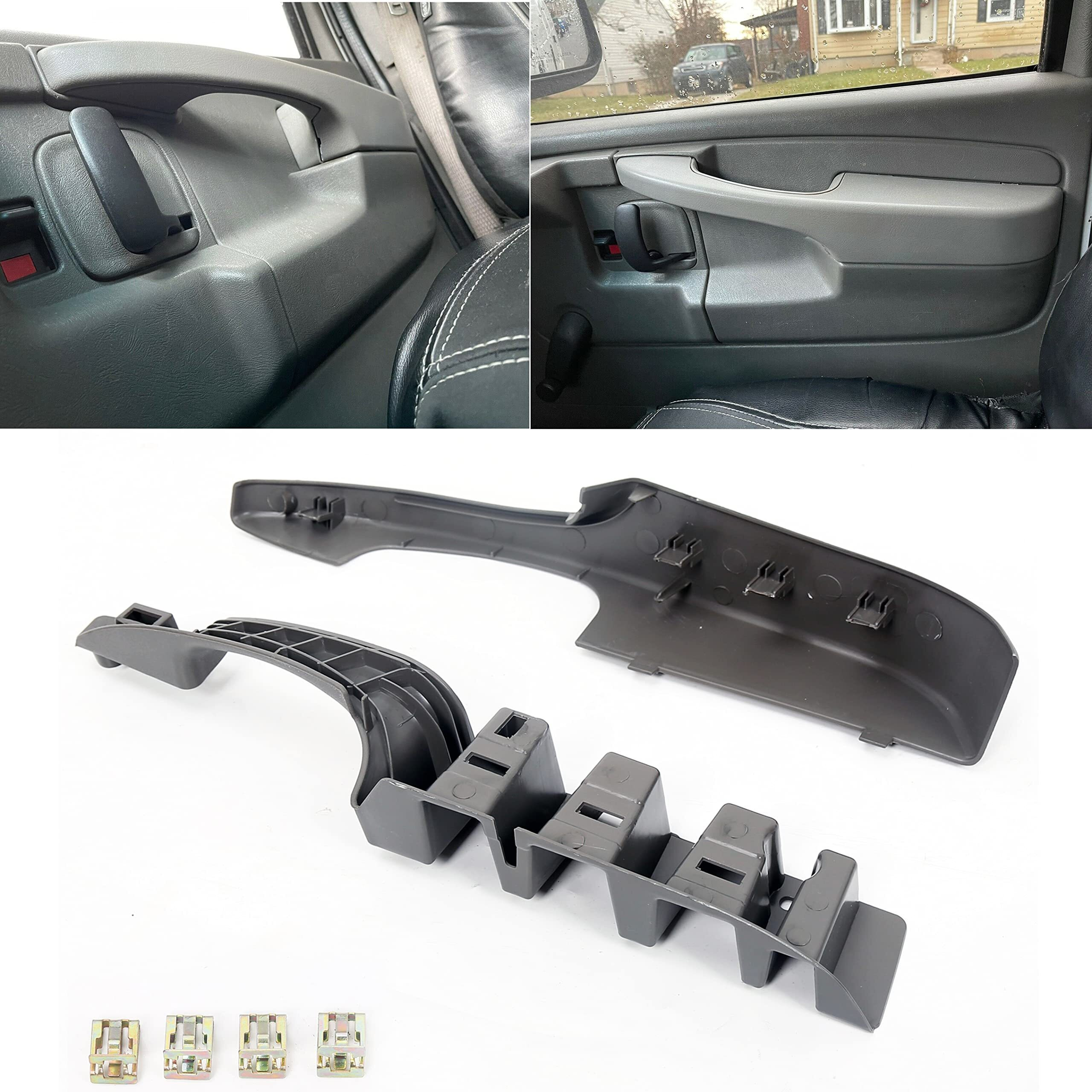 Ecotric Interior Pull Handle Door Armrest Compatible With 2003-2019 Chevrolet Express Van Gmc Savana Right Passenger Side - Replace For 10388387 And 15817114