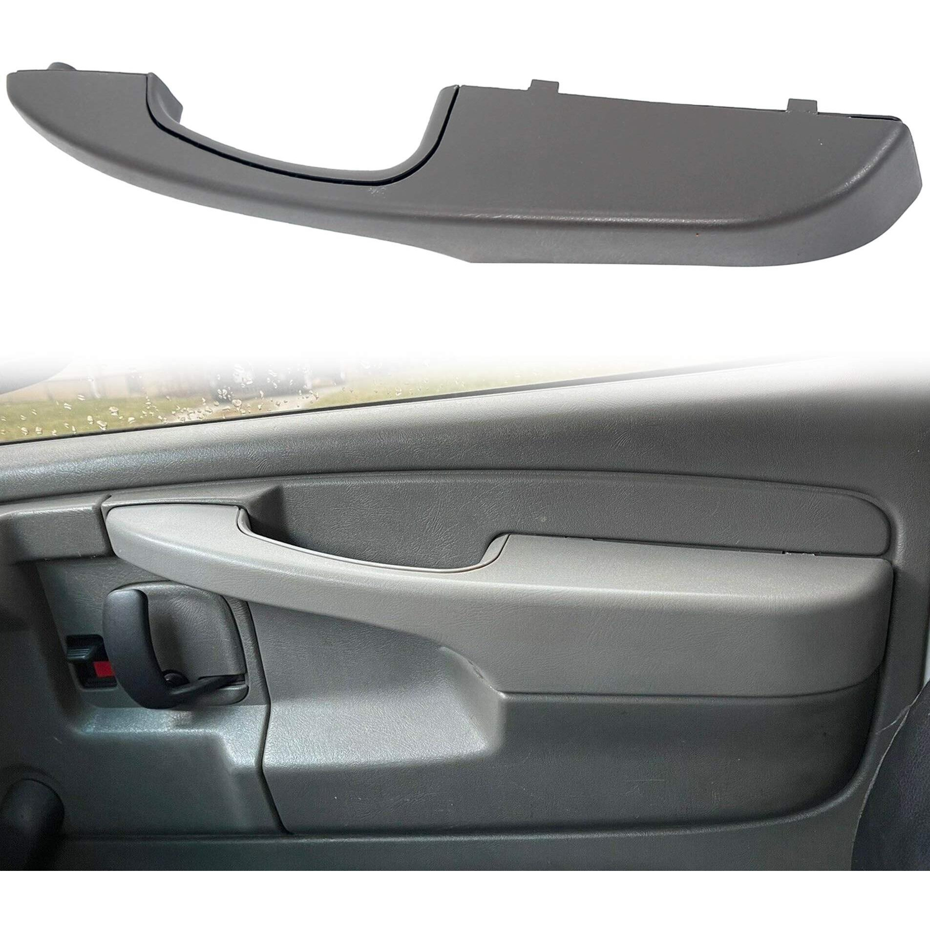 Ecotric Interior Pull Handle Door Armrest Compatible With 2003-2019 Chevrolet Express Van Gmc Savana Right Passenger Side - Replace For 10388387 And 15817114