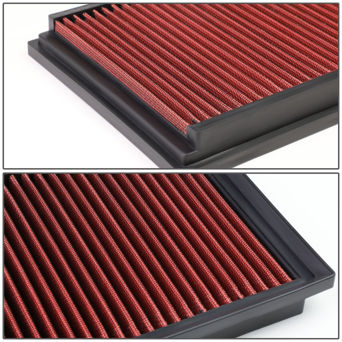 Dna Motoring Afpn-083-Rd Clean Air Washable Drop In Panel Air Filter Enhance Engine Performance Power & Acceleration Improve [Compatible With 04-13 Mazda 3 2.0L 2.3L 2.5L / 07-15 5 2.3&2.5L]