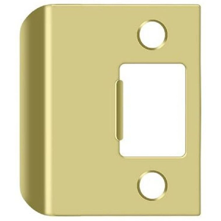 Deltana Spe200U3 Extended Lip Strike Plate 2" Overall Bright Brass Finish