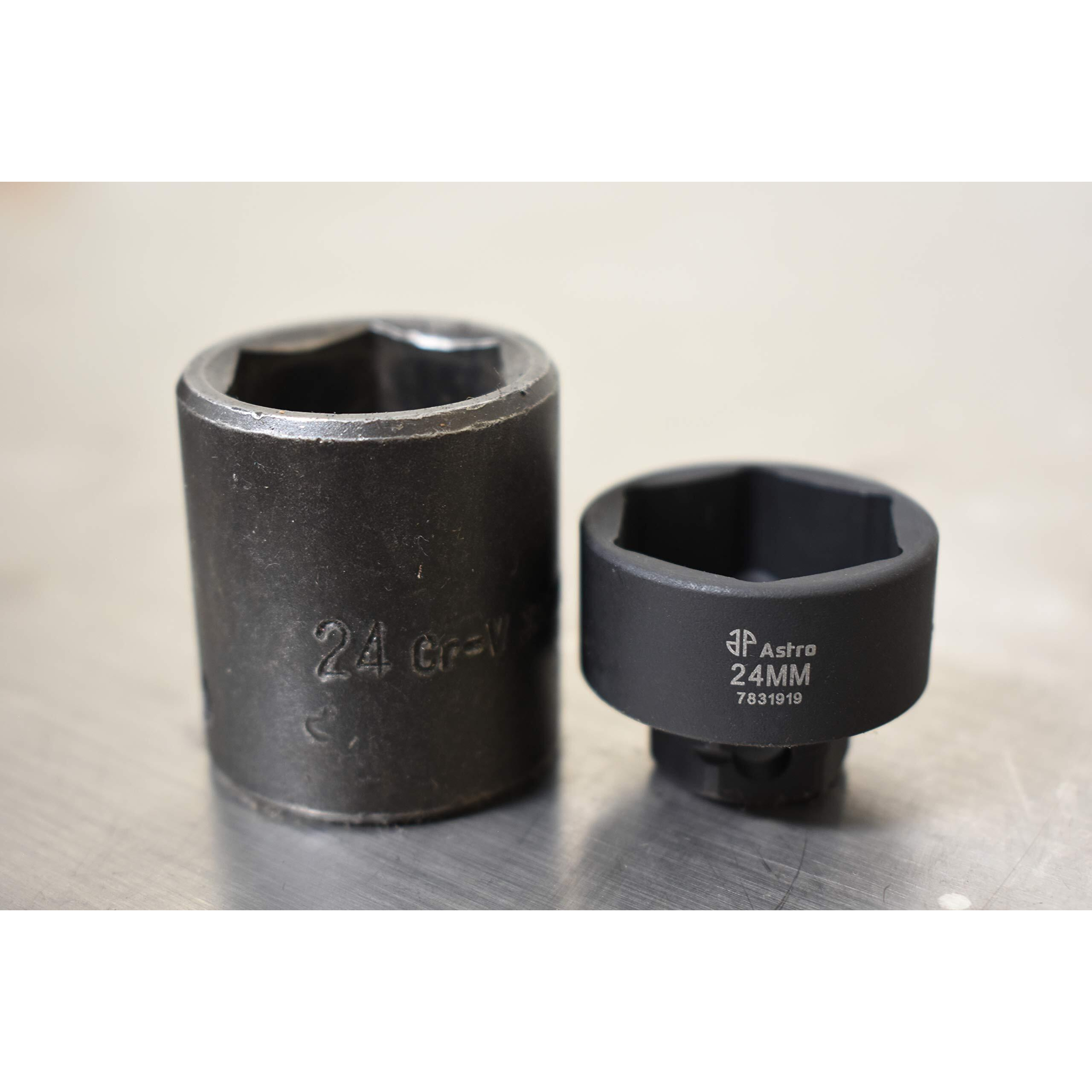 Astro Tools 78319 19Pc 3/8" Drive 6-24Mm Low Profile Nano Impact Socket Set - No Skips