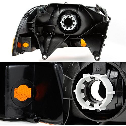 Akkon - Fits 1997-2004 Dodge Dakota | 98-03 Durango Chrome Driver Left + Passenger Right Side Headlights +Signal Lamp Pair Set