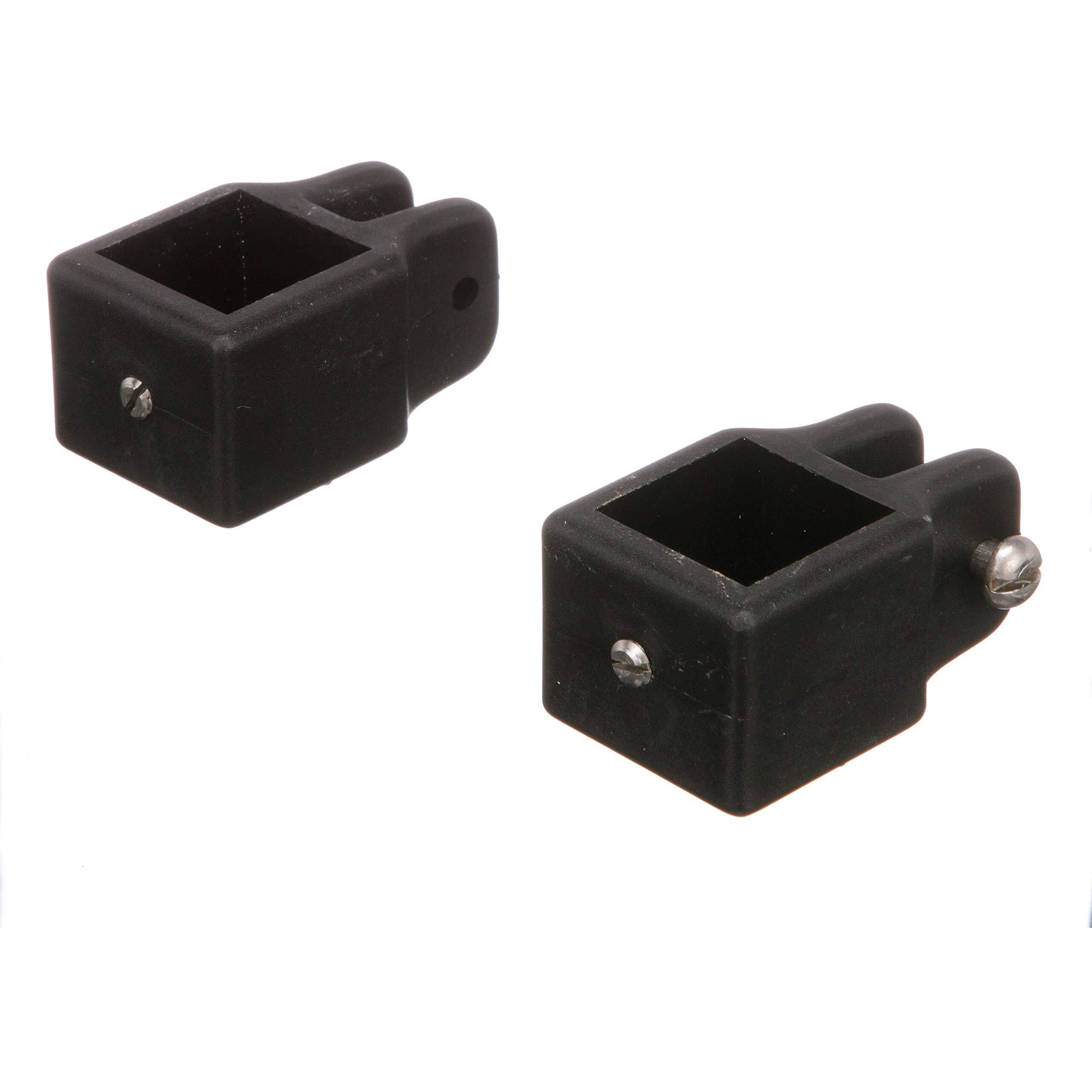 Seachoice Square Jaw Slide For 1 In. Square Tube Bimini Tops, Black Nylon, Pack Of 2