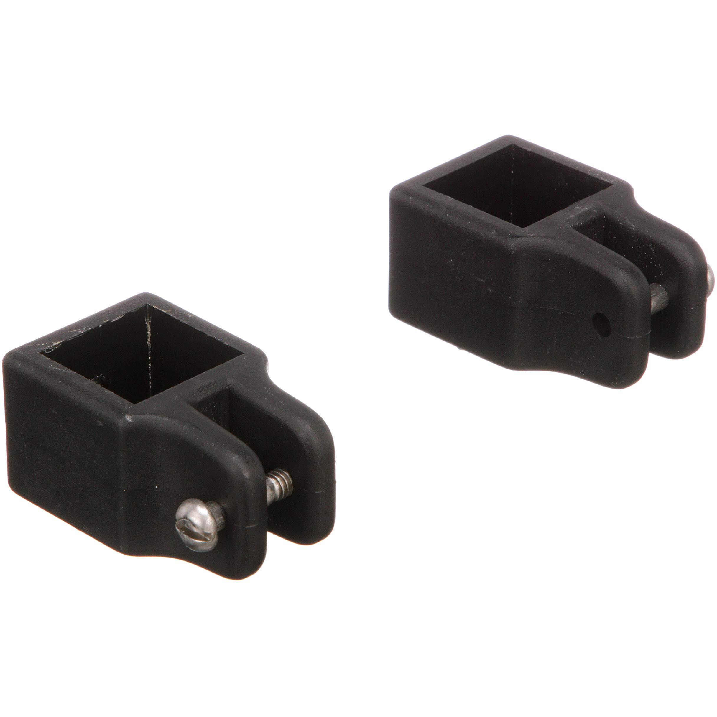 Seachoice Square Jaw Slide For 1 In. Square Tube Bimini Tops, Black Nylon, Pack Of 2