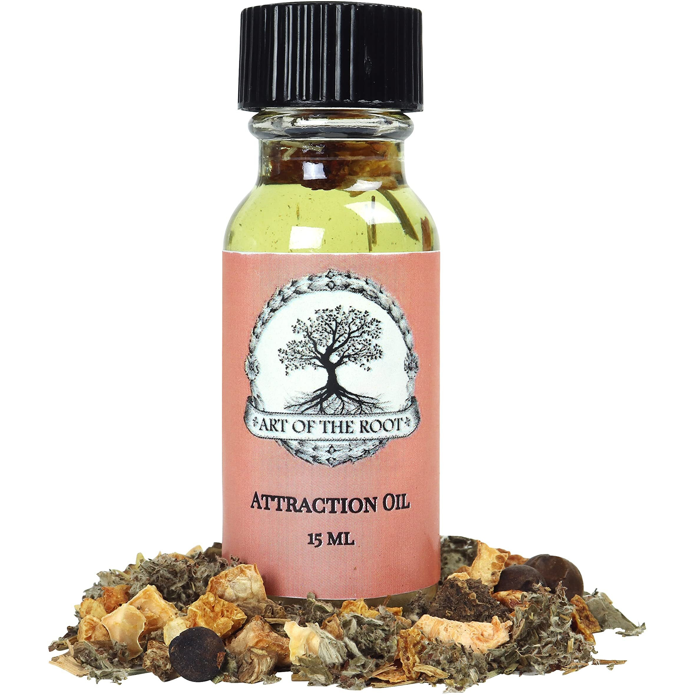 Attraction Oil By Art Of The Root | Handmade With Herbs & Essential Oils | Wiccan, Conjure, Pagan & Magick Intentions | Money, Love & Prosperity Rituals