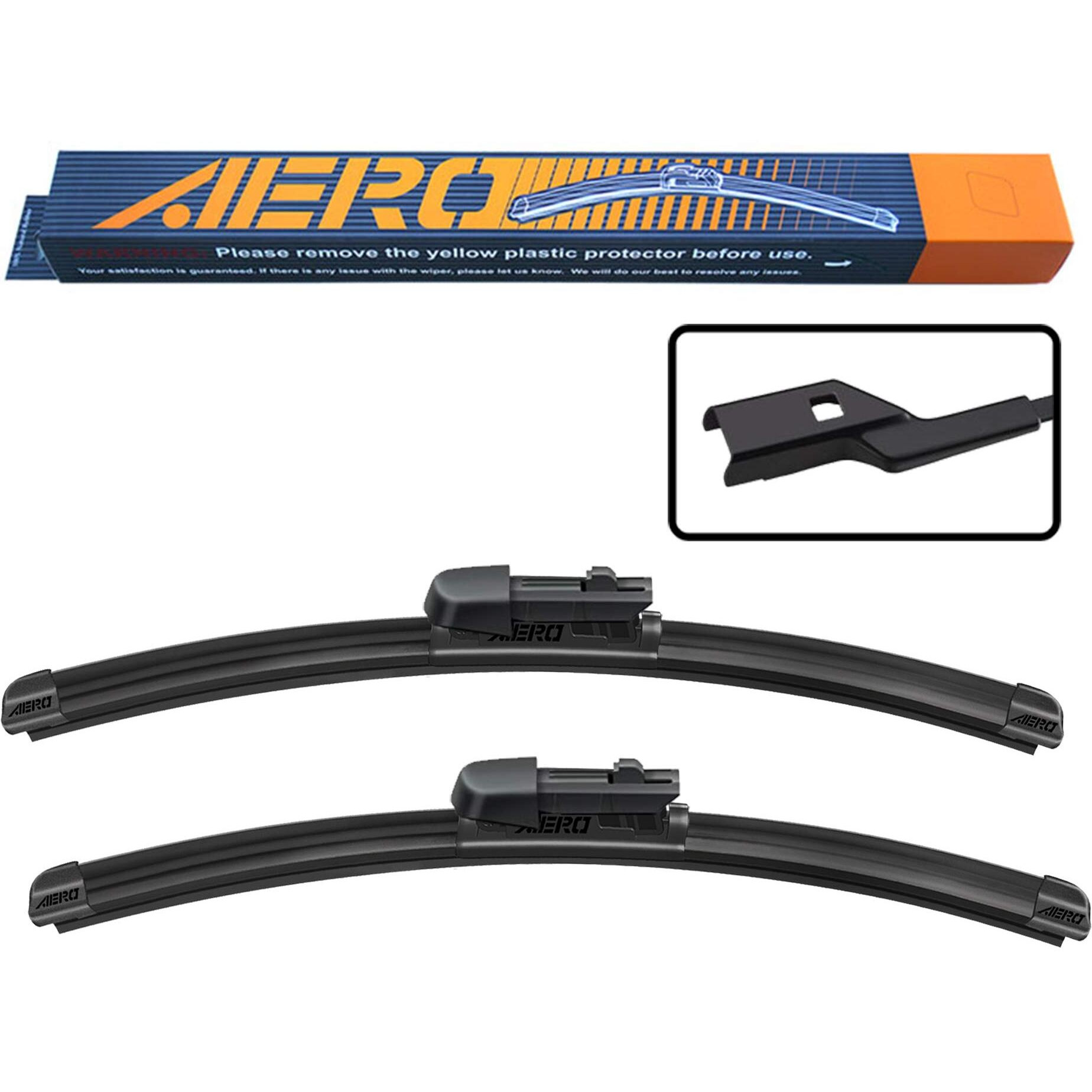Aero Avenger 26"+17" Premium All-Season Windshield Wiper Blades With Extra Rubber Refills Oem Replacement For Cadillac Srx 2016-2011 & Honda Hr-V Hrv 2023 (Set Of 2)