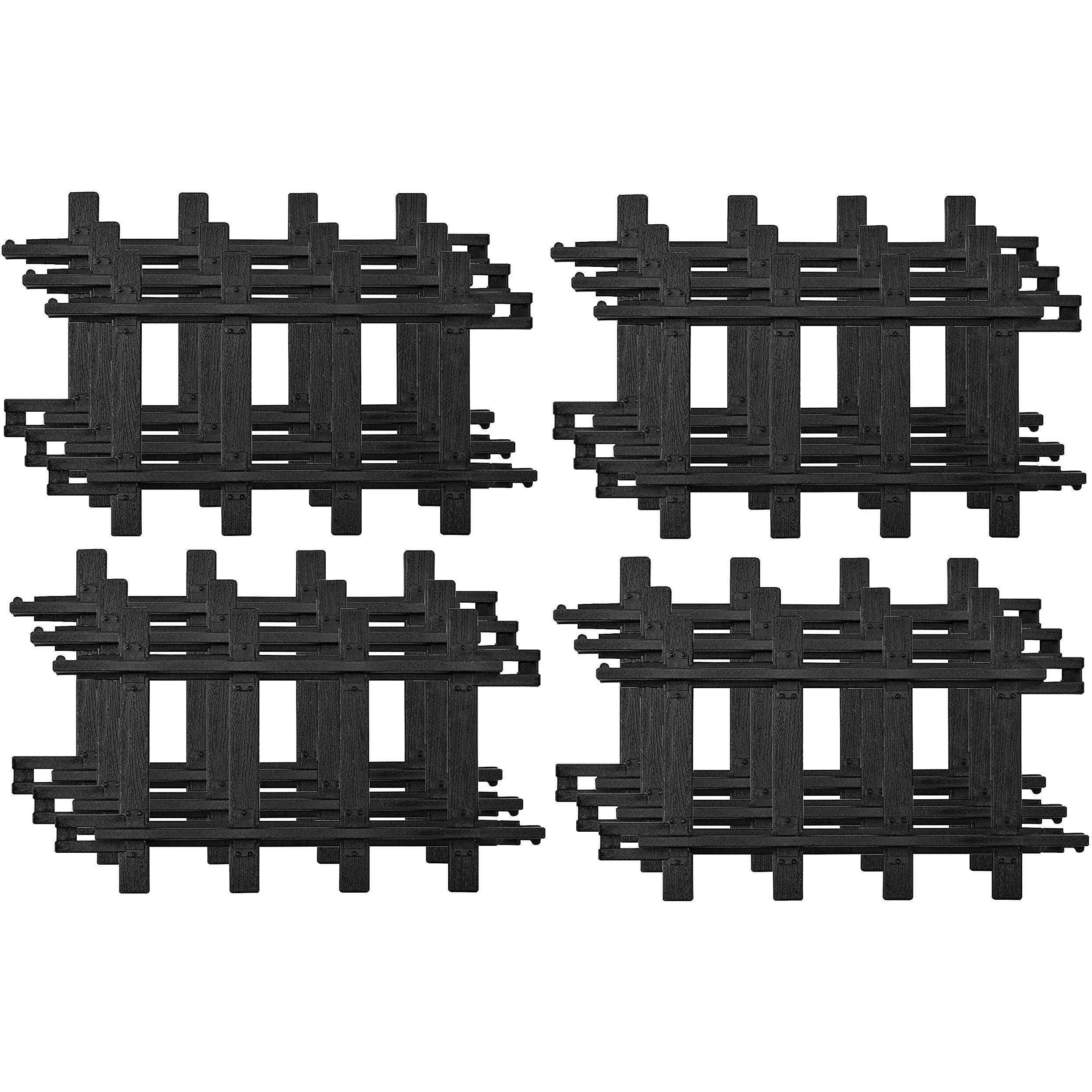 Lionel Ready-To-Play Straight Track Pack, 6-1/4, 12 Pieces, Black