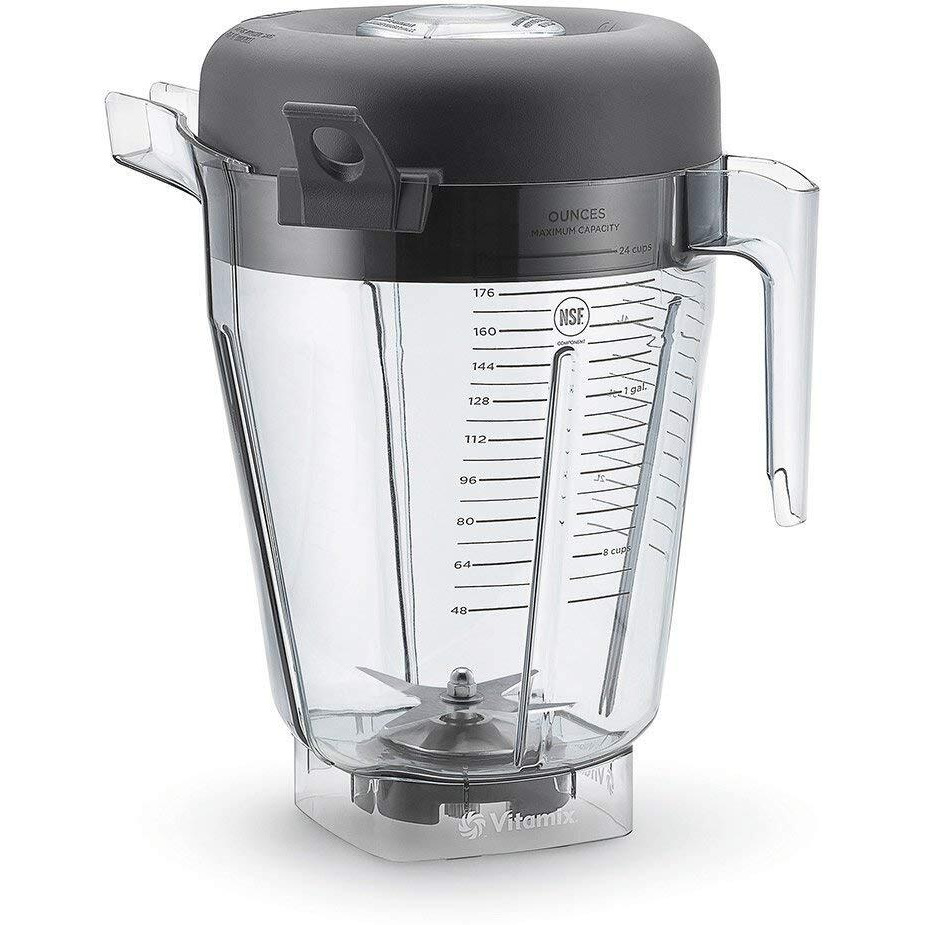 Vitamix 1.5 Gallon Compact Food Blender With Lid, Lid Plug, And Blade Assembly, Clear