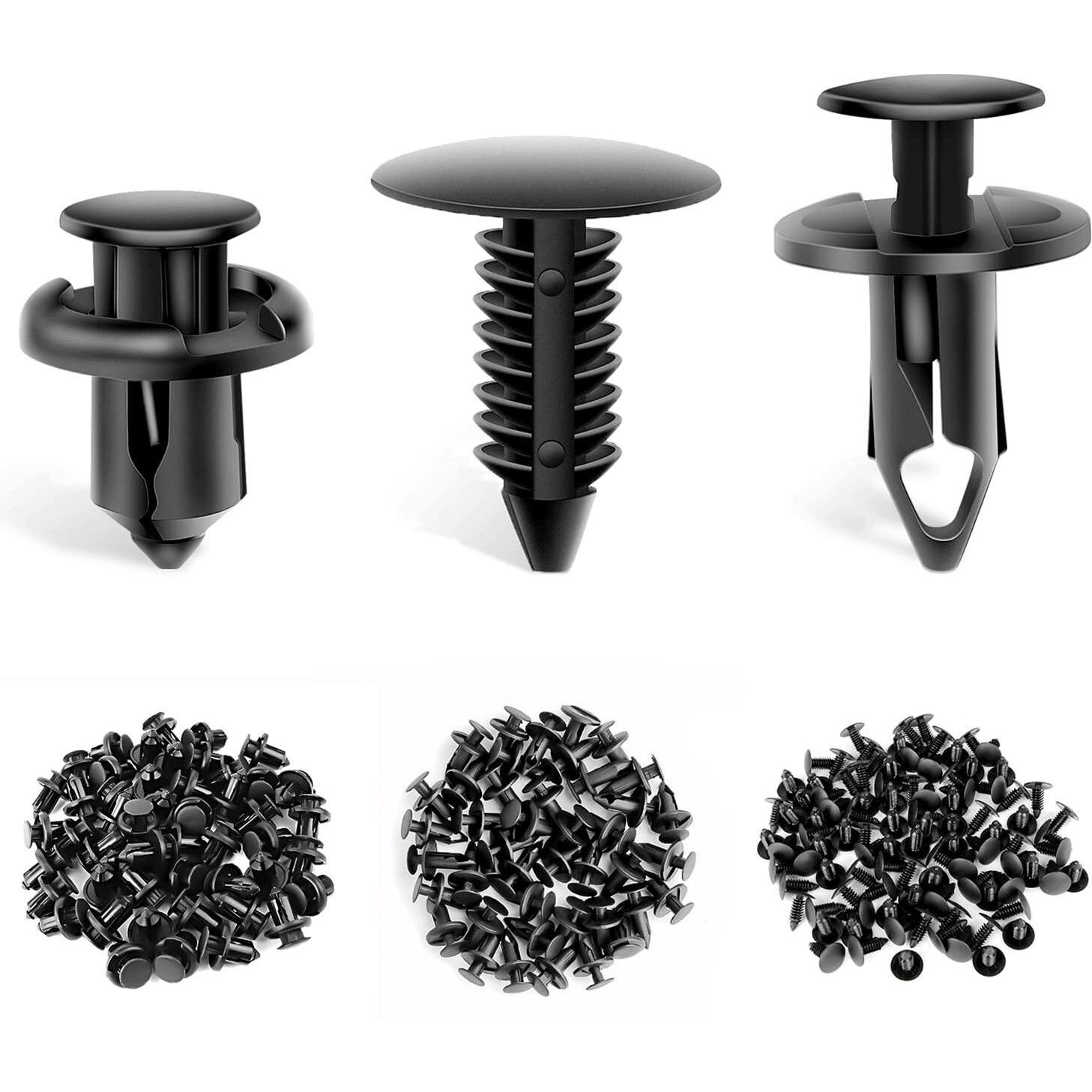 Gooacc Grc-18 100Pcs 7Mm 8Mm 10Mm Nylon Push Expansion Screws Replacement Kit,Bumper Fastener Rivet Clips Gm 21030249 Ford N807389S