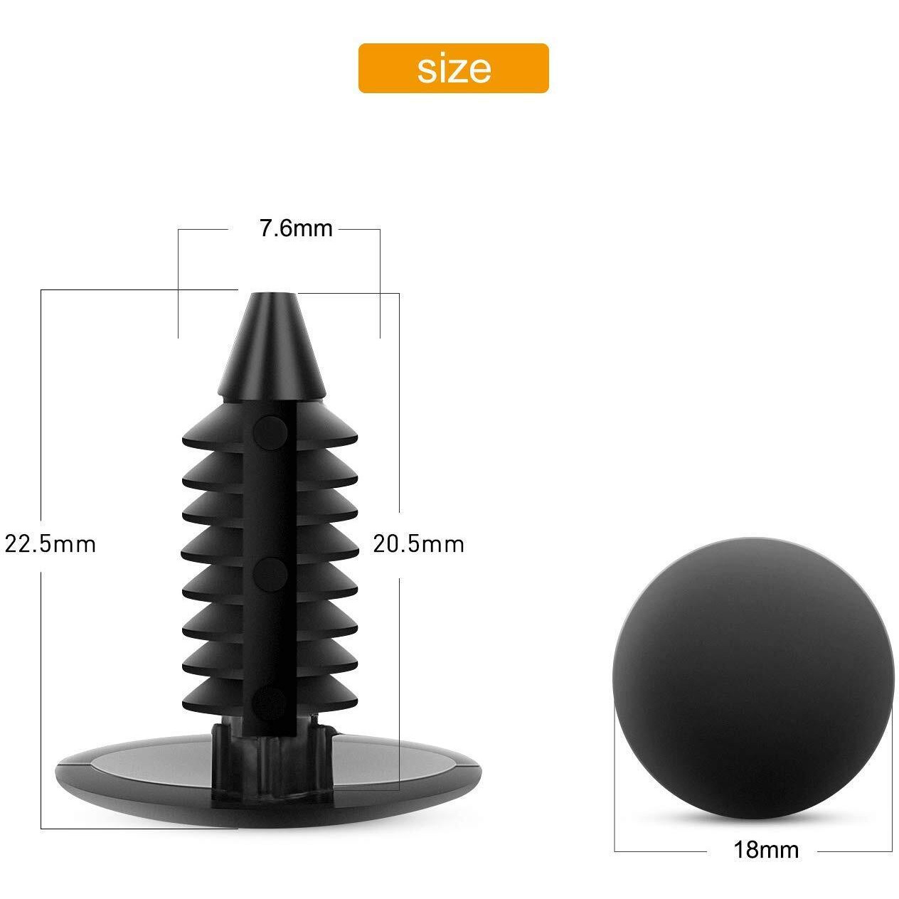 Gooacc Grc-18 100Pcs 7Mm 8Mm 10Mm Nylon Push Expansion Screws Replacement Kit,Bumper Fastener Rivet Clips Gm 21030249 Ford N807389S