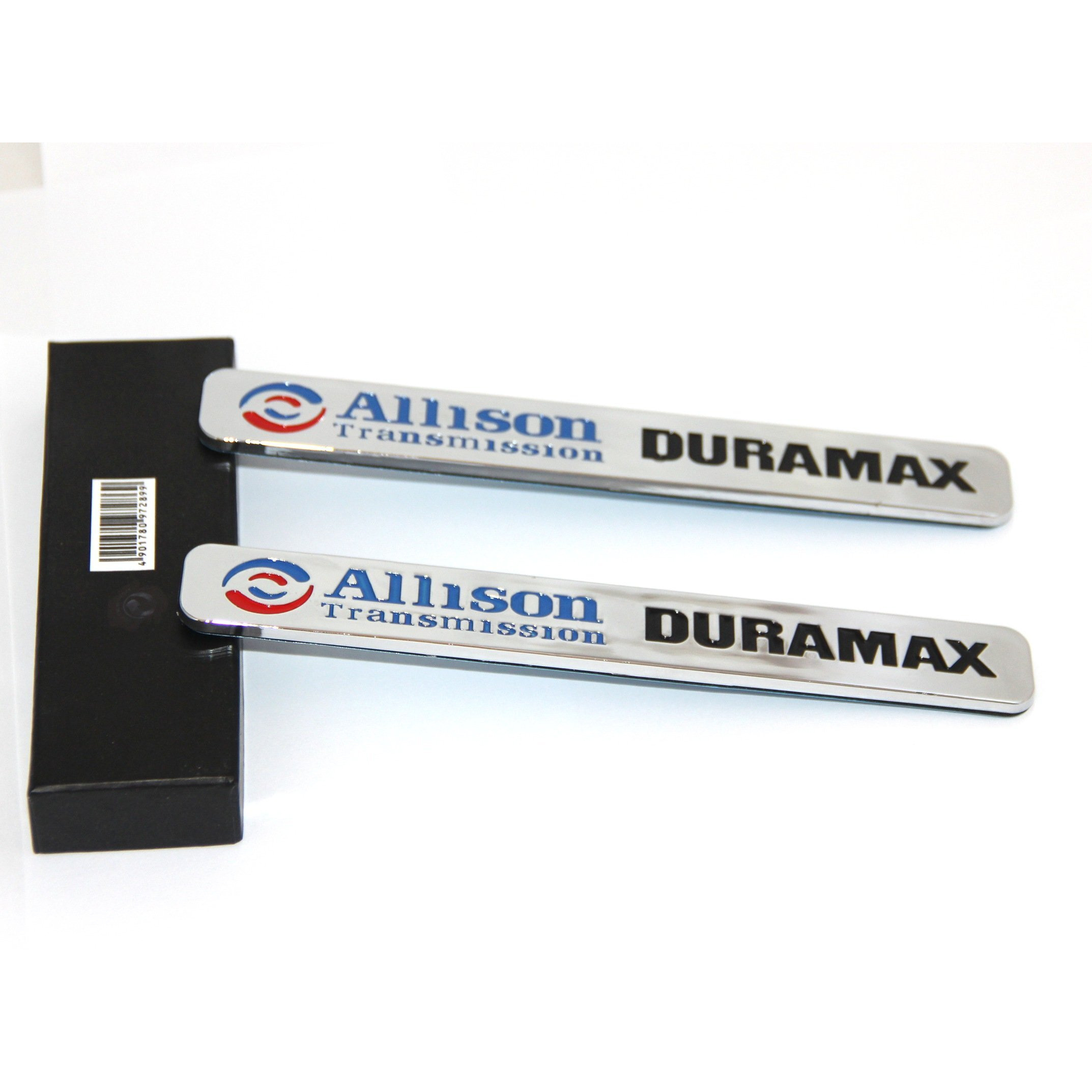 Yoaoo 2X Autotuning Oem Allison Transmission Duramax Emblem 2500Hd For Gm Silverado Gmc Chrome Black