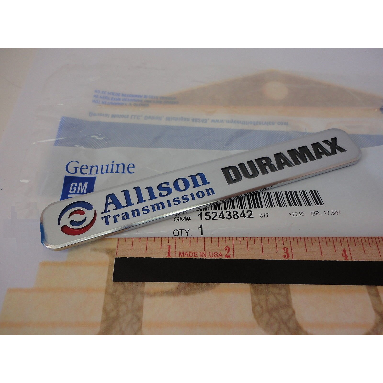 Yoaoo 2X Autotuning Oem Allison Transmission Duramax Emblem 2500Hd For Gm Silverado Gmc Chrome Black