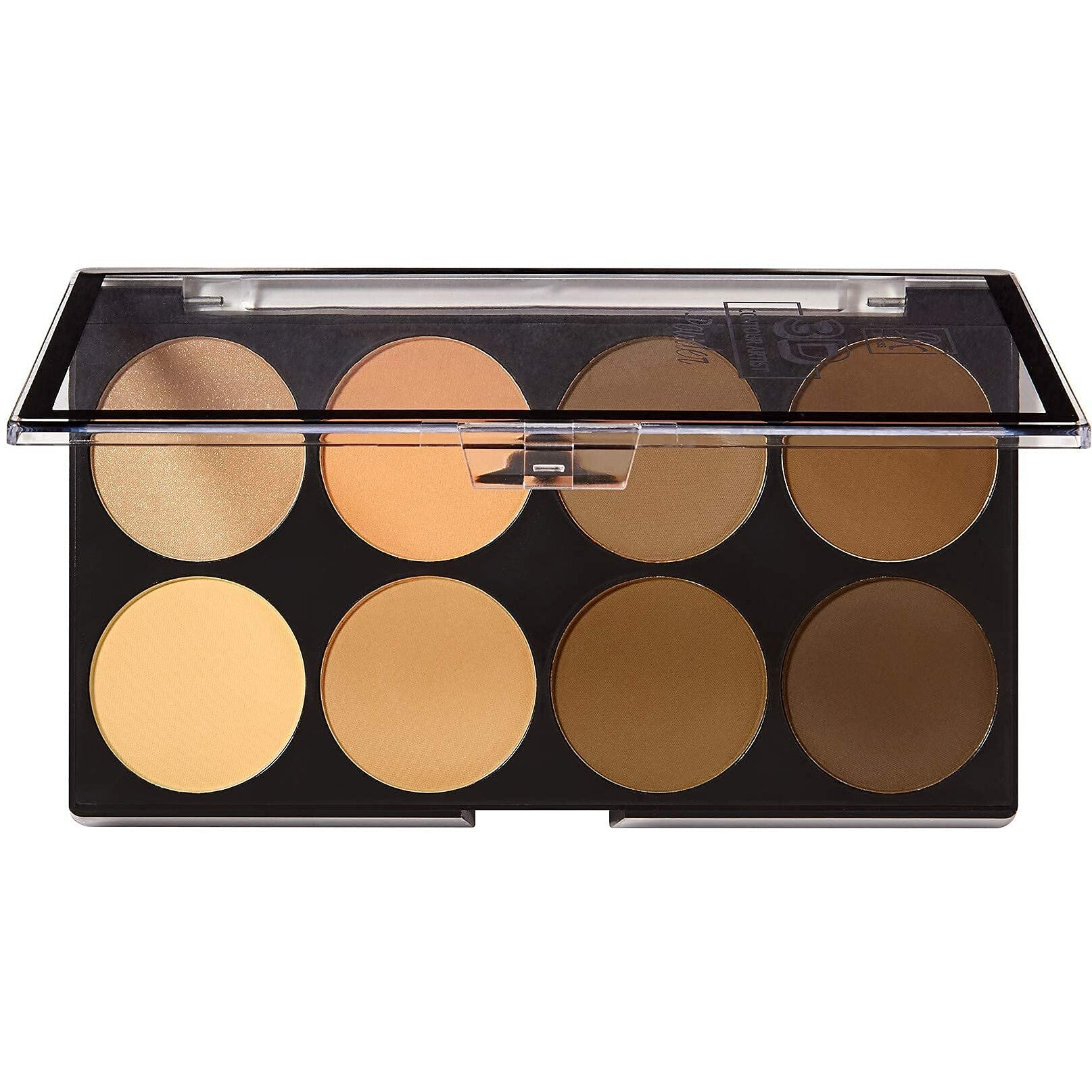 Ruby Kisses Flawless Finish With 3D Contour Powder Makeup Palette - Multiple Contouring Options, Easy Blending, Long-Lasting Formula, Sculpt &Highlighting, Professional Finish (Light Medium)