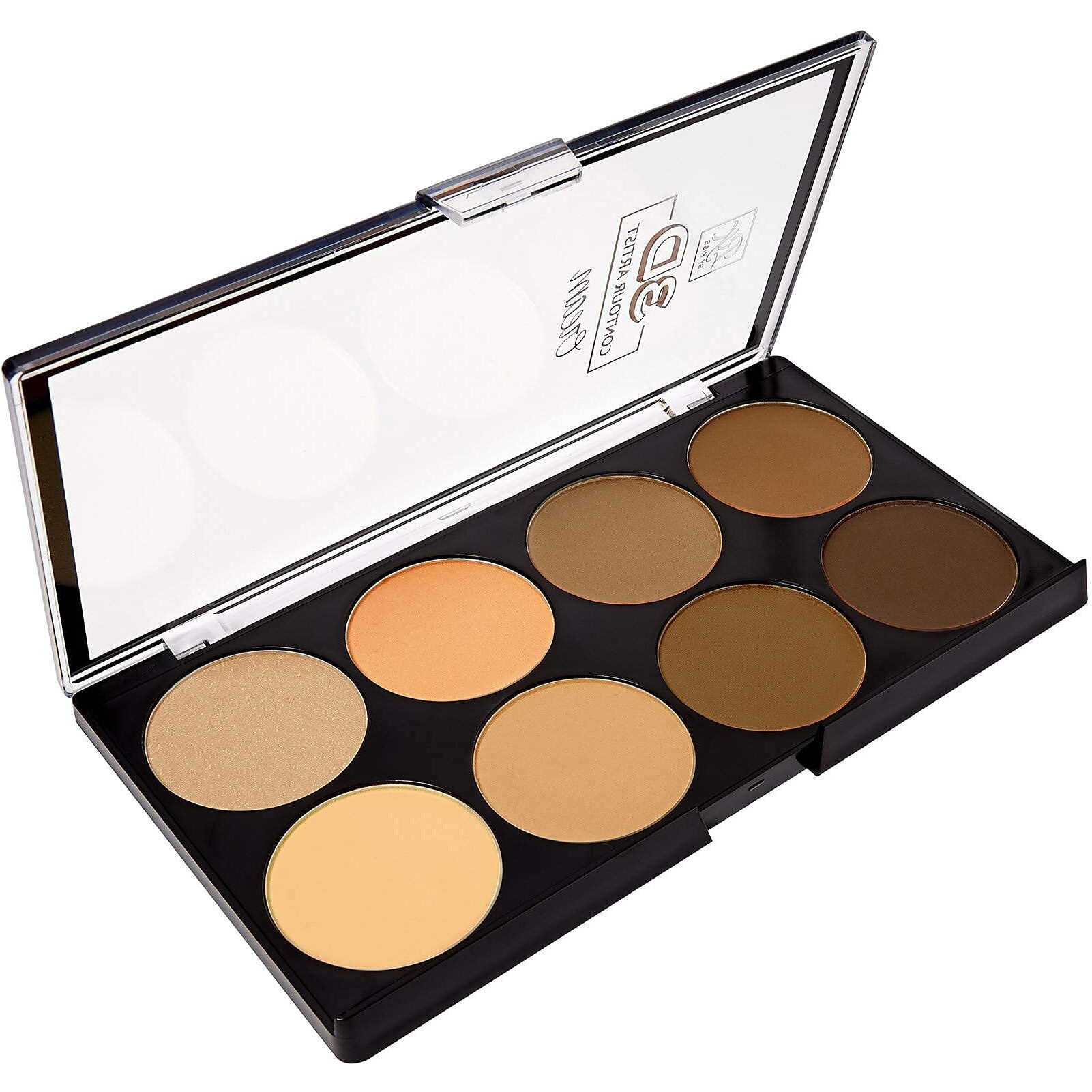 Ruby Kisses Flawless Finish With 3D Contour Powder Makeup Palette - Multiple Contouring Options, Easy Blending, Long-Lasting Formula, Sculpt &Highlighting, Professional Finish (Light Medium)