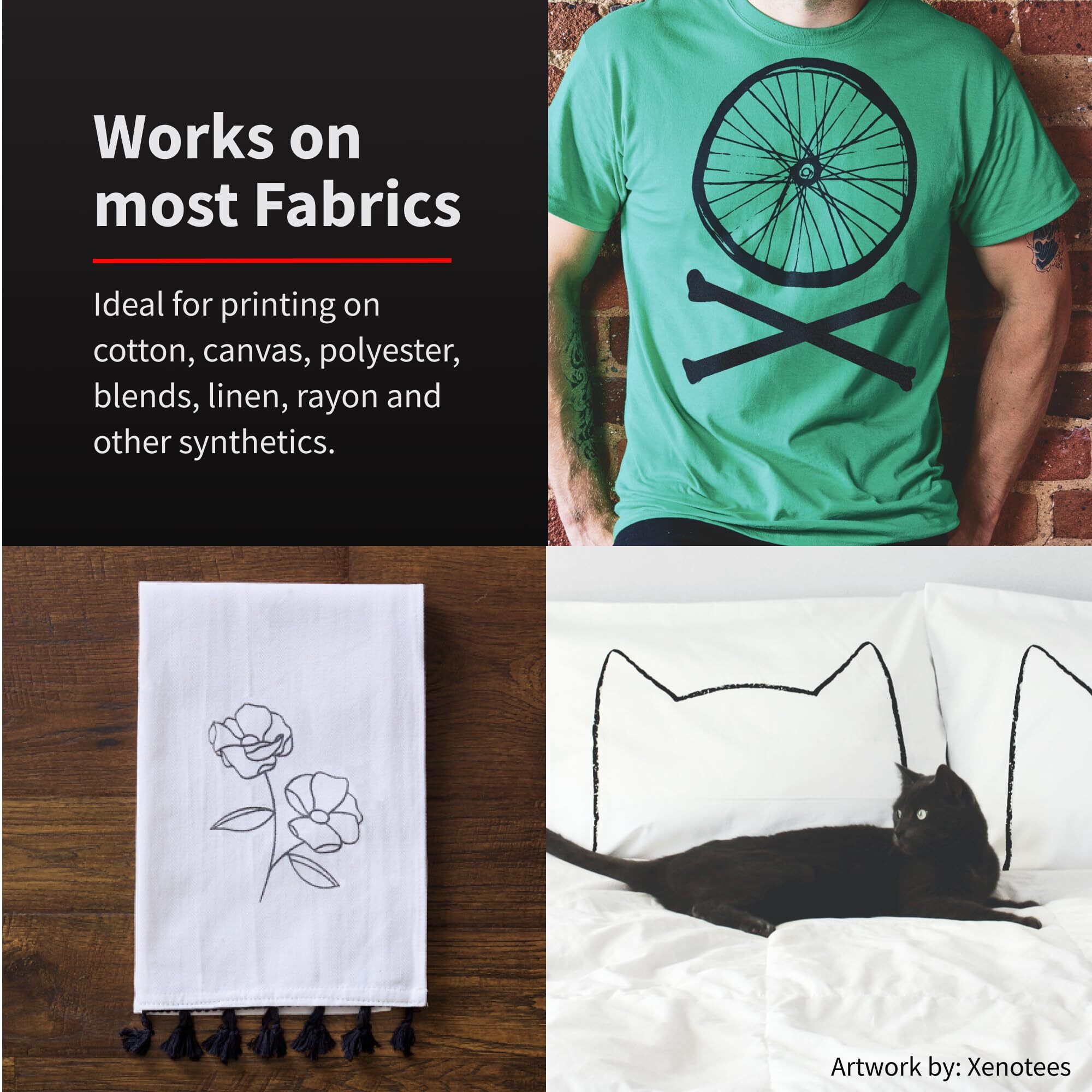 Speedball Fabric Screen Printing Ink, 8-Ounce, Black For T-Shirt And Silkscreen Printmaking