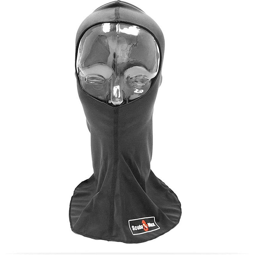 Scubamax Uv50 Spandex Hood For Warm Water Scuba Diving - Black