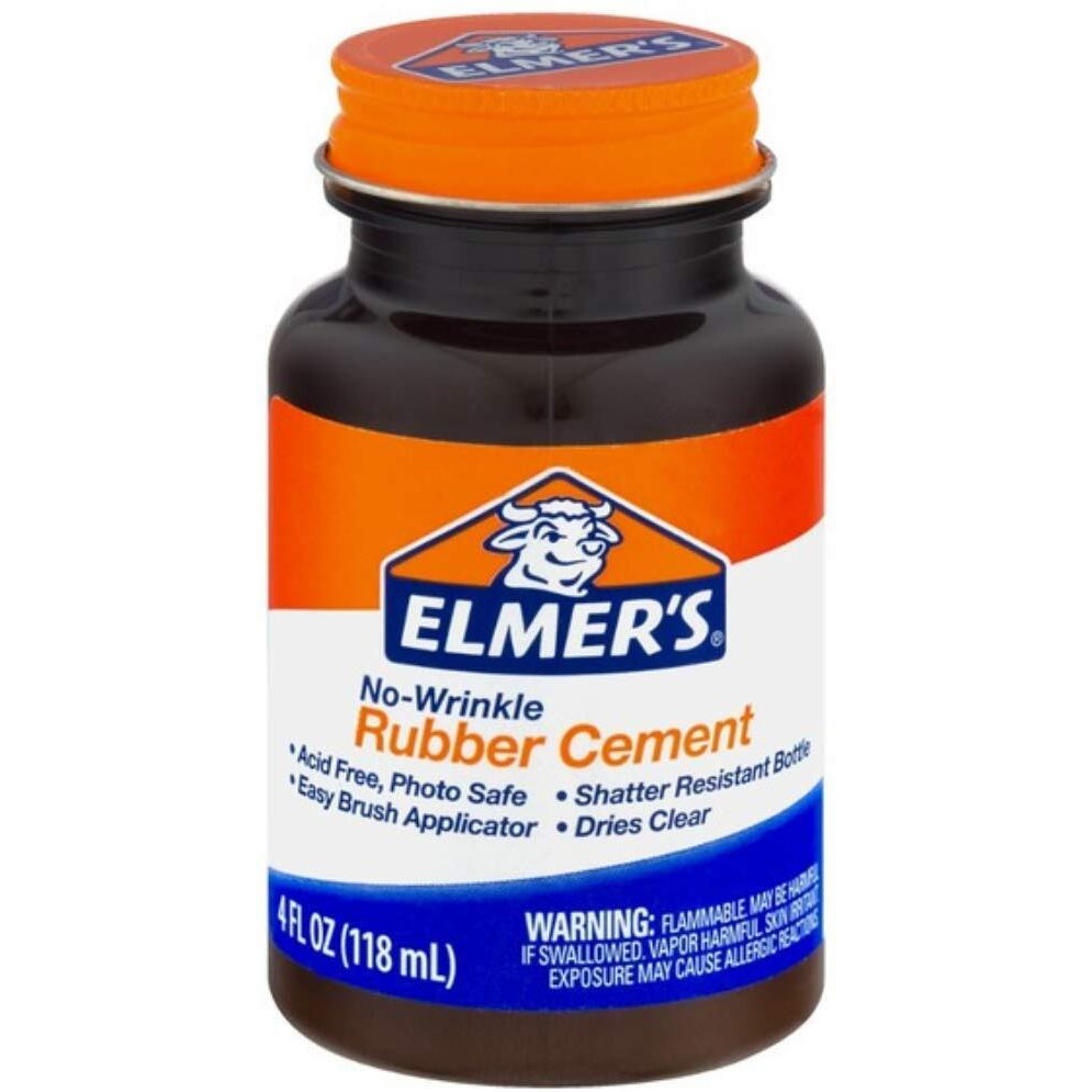 Elmer's Rubber Cement Adhesive, 4 Oz, Pack Of 3 (E904)