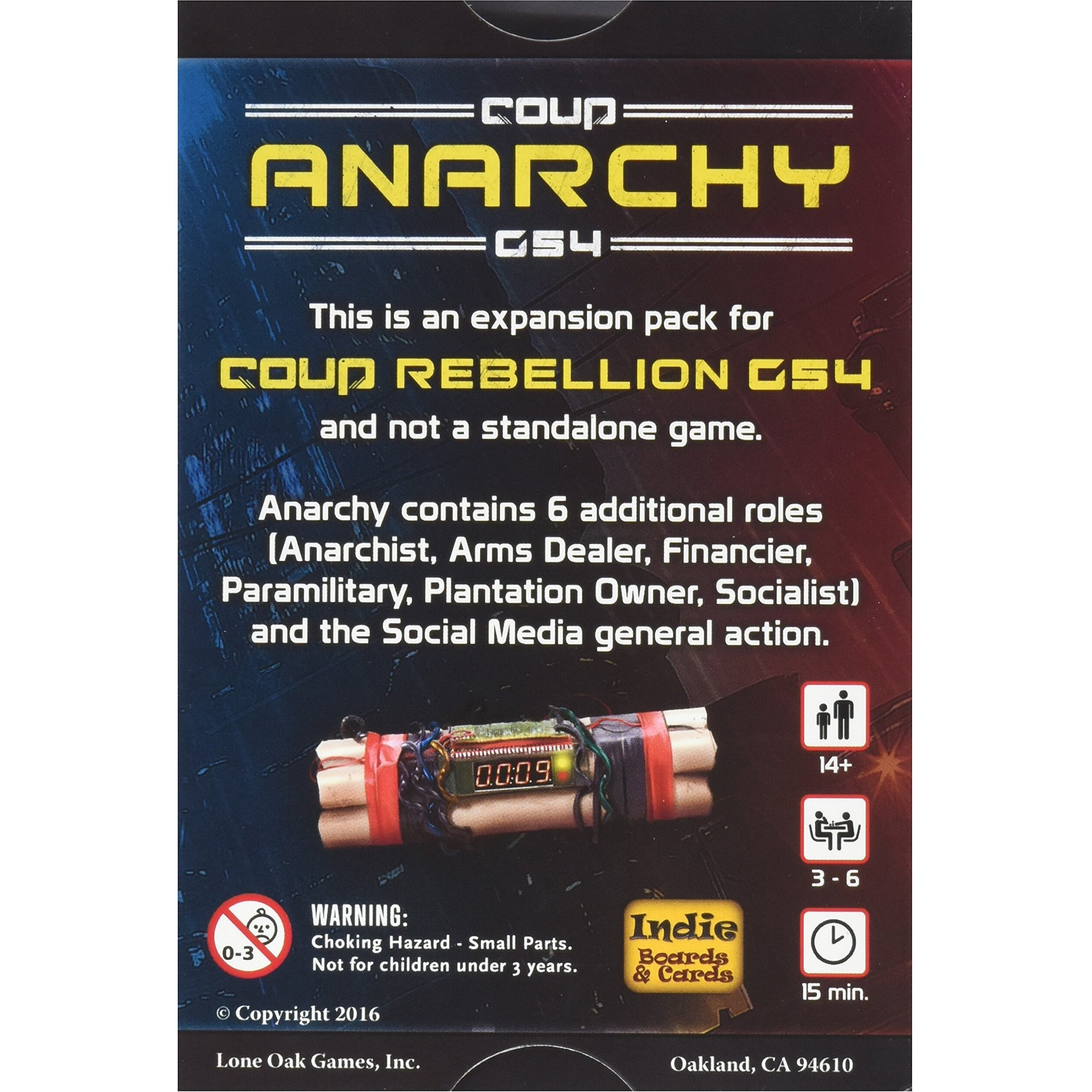 Indie Boards And Cards Coup Rebellion G54 Anarchy Game For 168 Months To 12000 Months