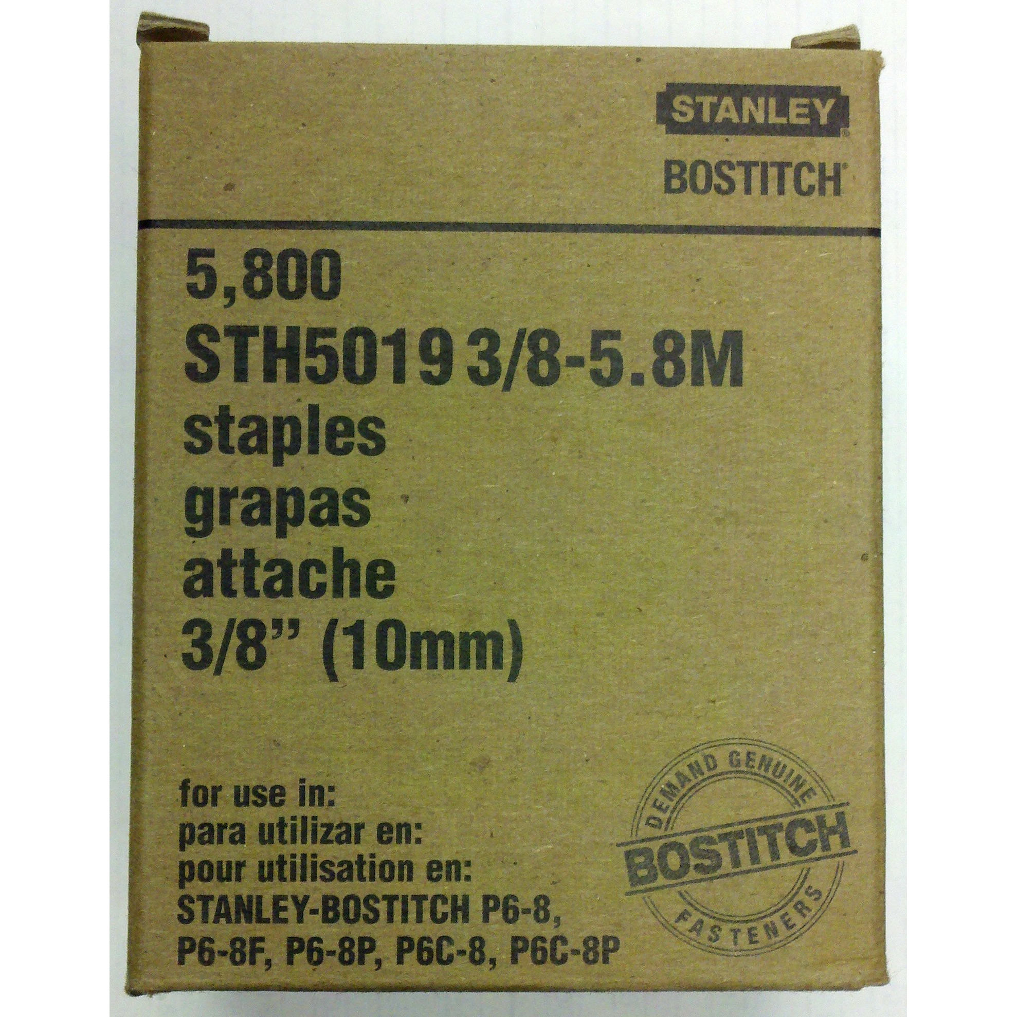 Stanley Bostitch 3/8" (10Mm) Staples 1/2" Crown