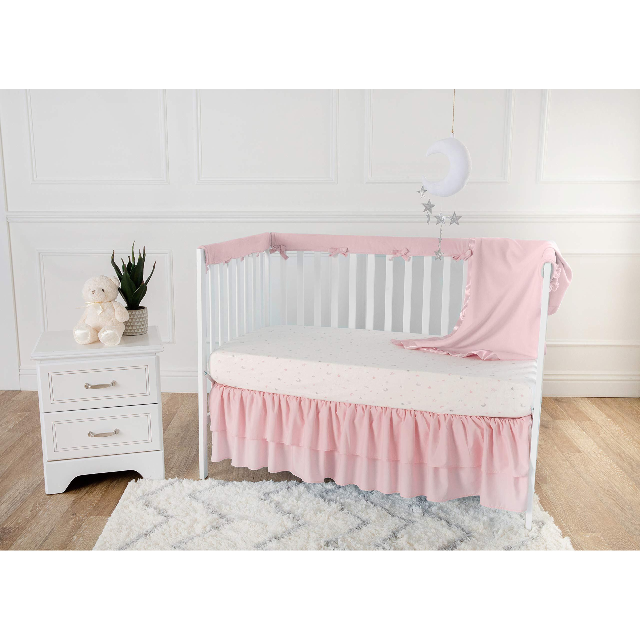 American Baby Company Fleece Blanket With Silk-Like Satin Trim, Soft, Warm & Cozy, Pink, 30" X 40" For Boys And Girls, Perfect For Baby Carrier, Stroller, Travel And Gifting