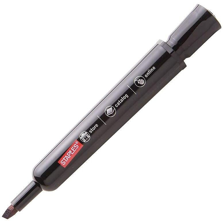 Staples 167056 Duramark Permanent Markers Broad Point Black 12/Pack (10403-Cc)