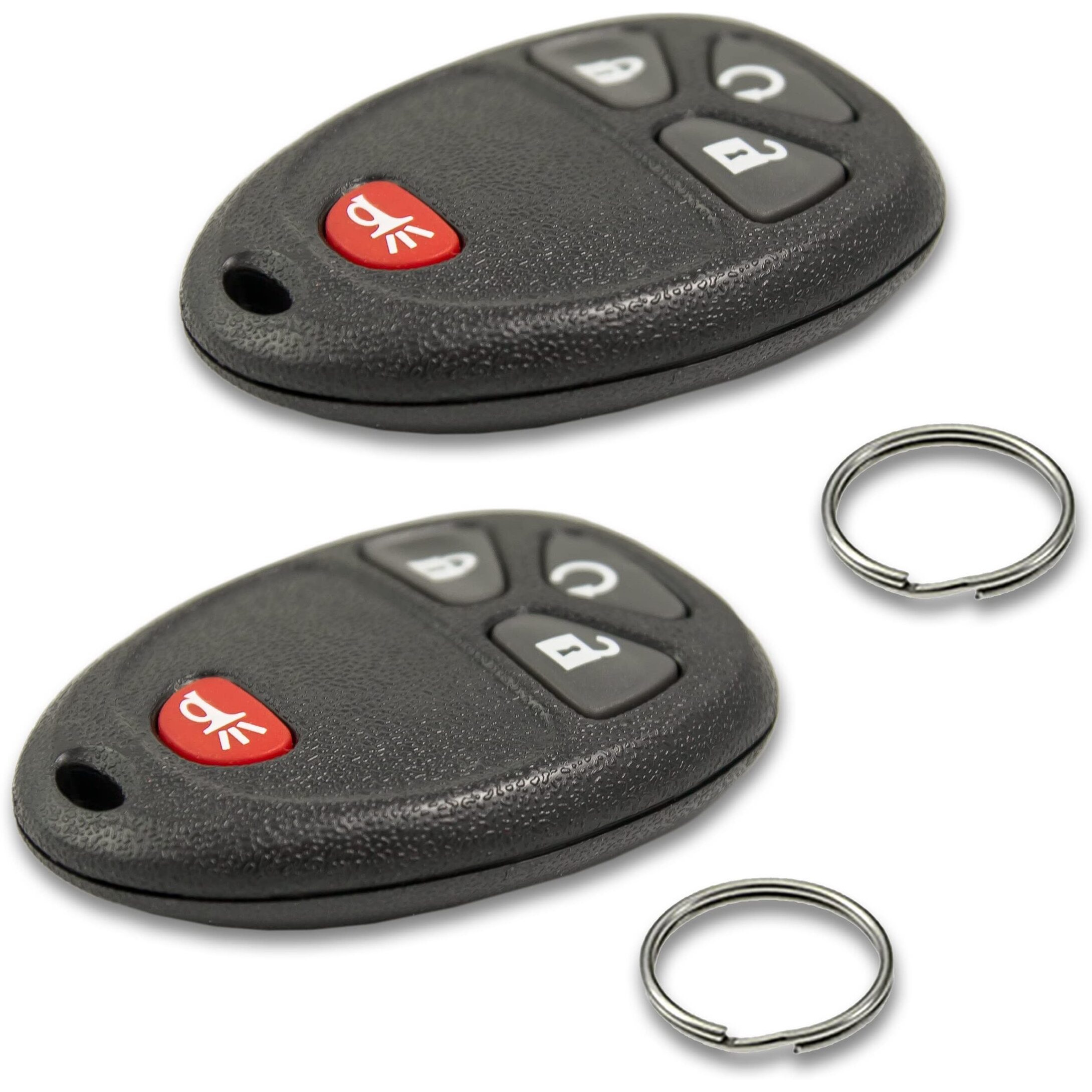 Keyless2Go Replacement For Keyless Entry Car Key Vehicles That Use 4 Button 15913421 Ouc60270, Self-Programming - 2 Pack