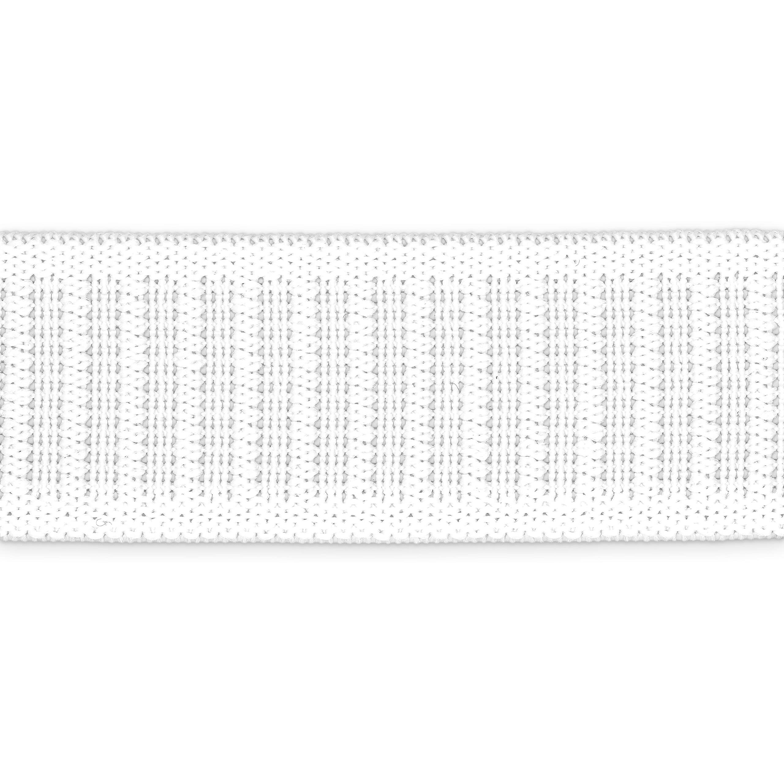 Dritz 9407W Non-Roll Woven Elastic, White, 1-Inch By 12-Yard