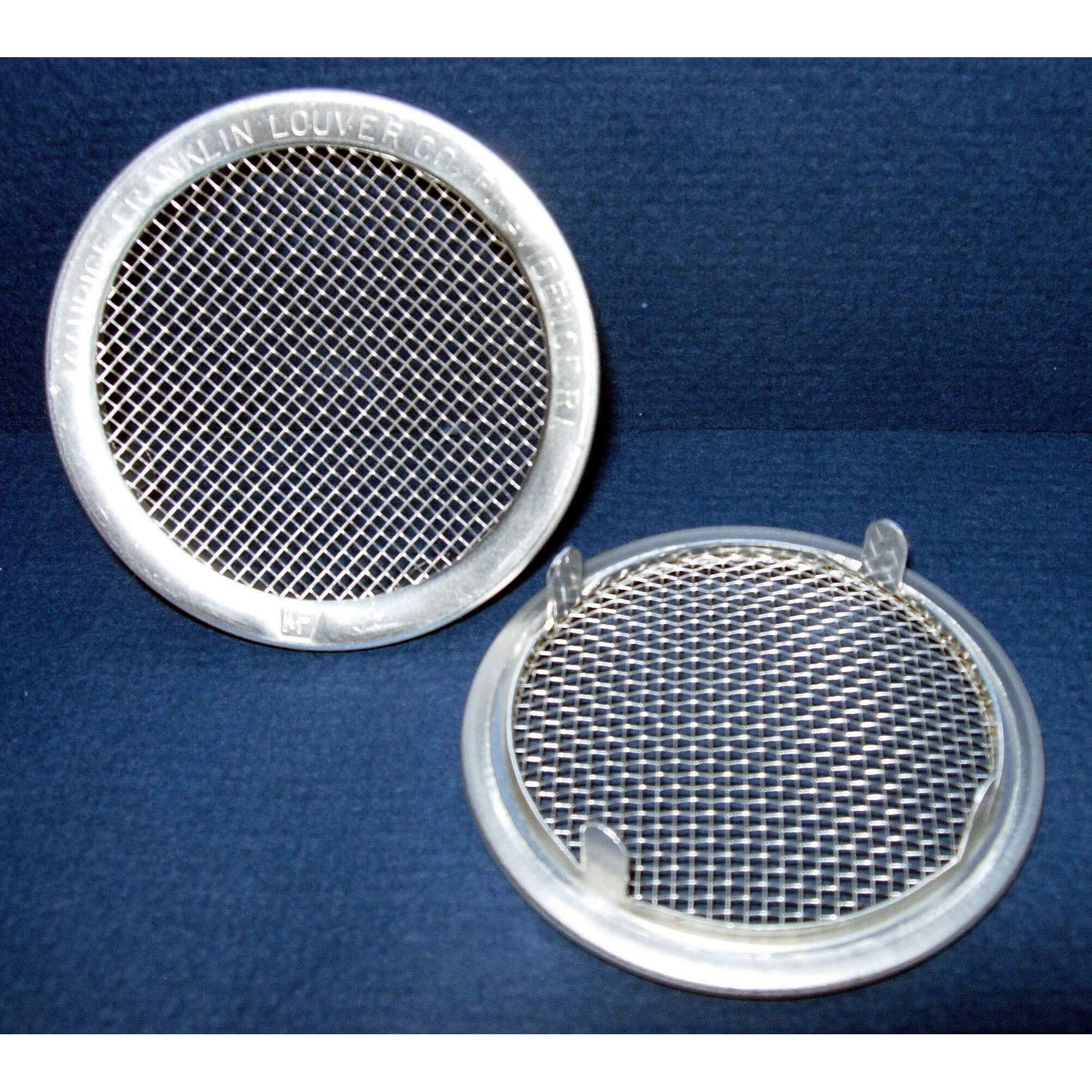2" Round Open Screen Vent - Tab Style - Mill - Pkg Of 6
