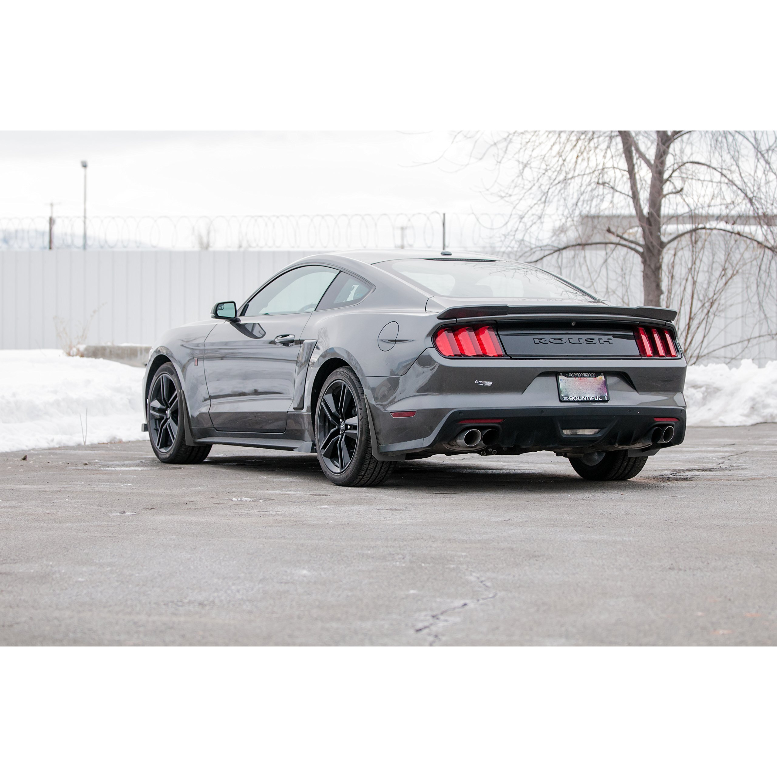 Rokblokz Splash Guards For 2015-2019 Compatible With Ford Mustang - Rock Guards Fit V6 - Ecoboost - And Gt Models (Not Gt350/500) (Black, Set Of 4 - Front And Rear)