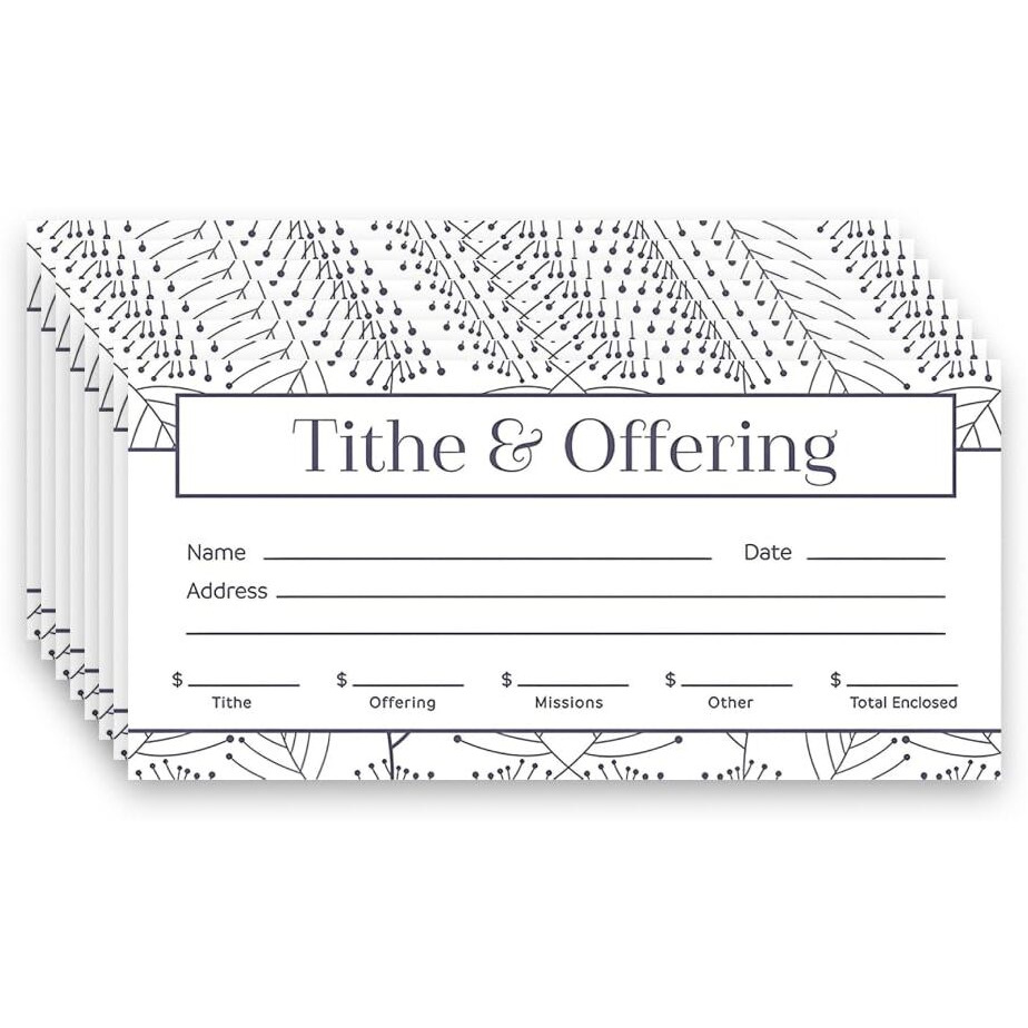 Offering Envelopes For Church By Swanson Christian Products Offering Envelope Tithe & Offering Purple/White 100Ct