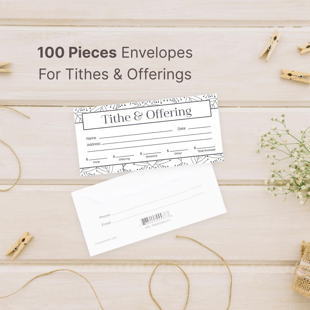 Offering Envelopes For Church By Swanson Christian Products Offering Envelope Tithe & Offering Purple/White 100Ct