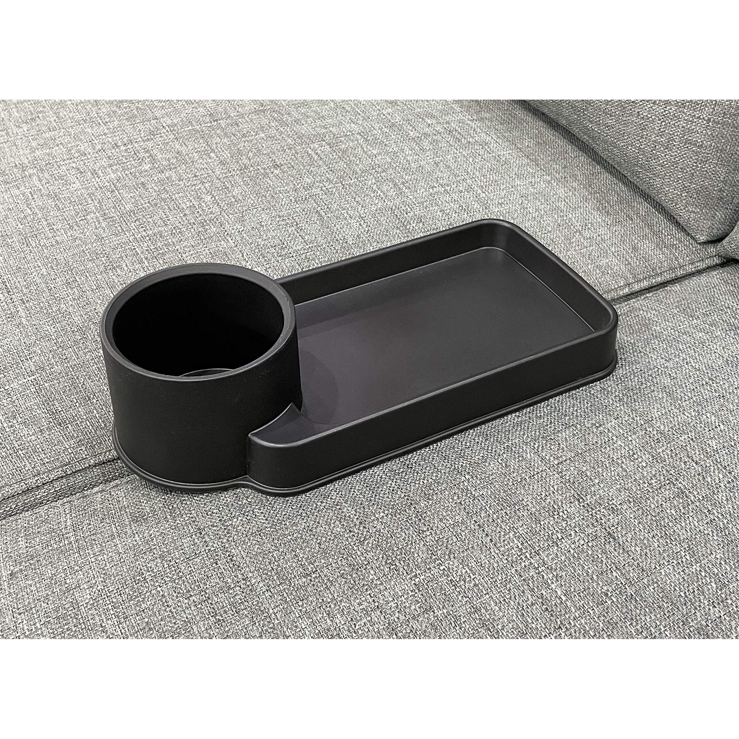 Sofa Anti-Spill Drink Holder Tray, Couch Seat Cushion Cup Beverage Holder For Cups, Bottles, Cans
