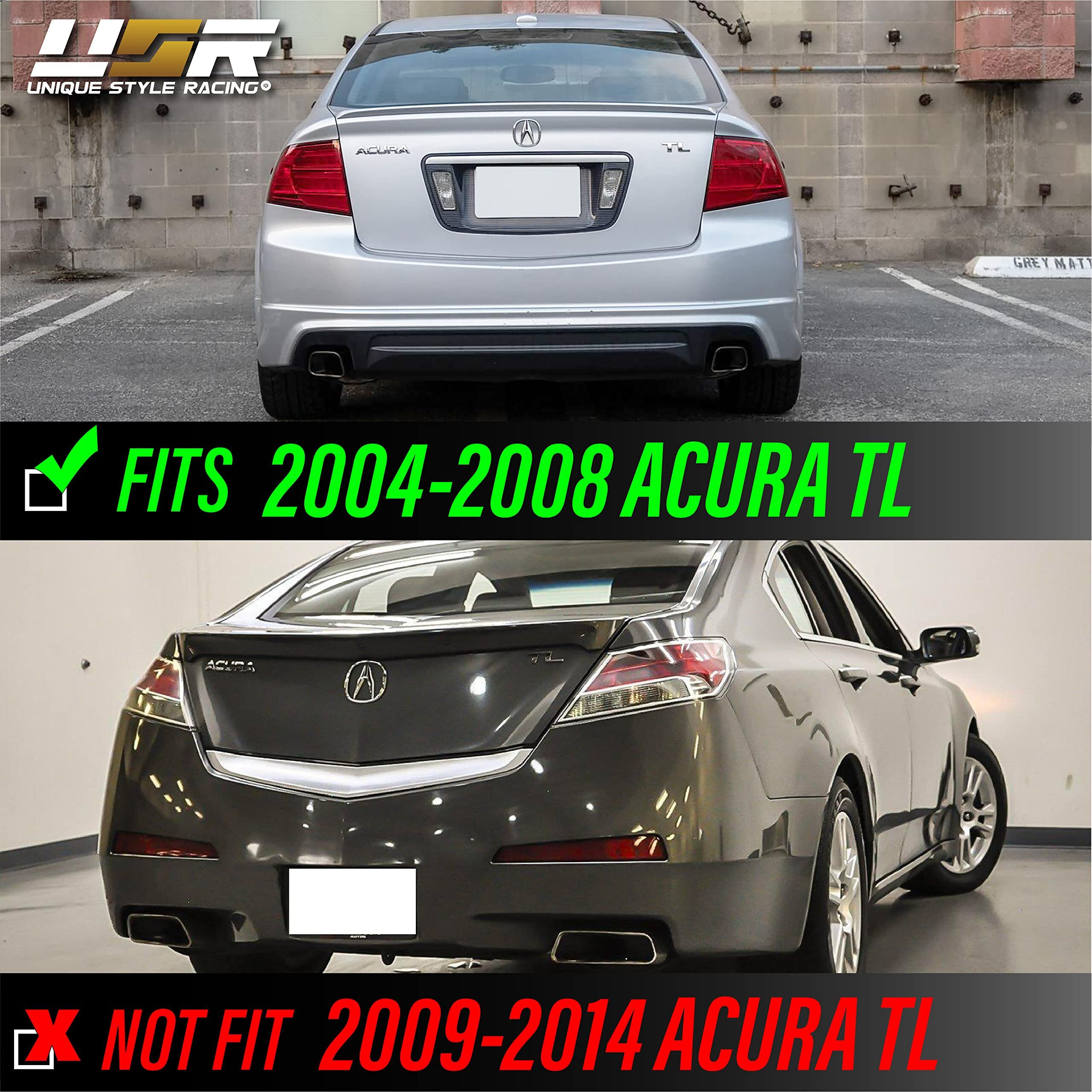 Usr Depo 3G Tl Tail Lights - Jdm Style Black Housing Rear Tail Lamps Cover (Left + Right) Compatible With 2004-2008 Acura Tl All Models Including Base And Type-S (Black Housing Smoke Lens)