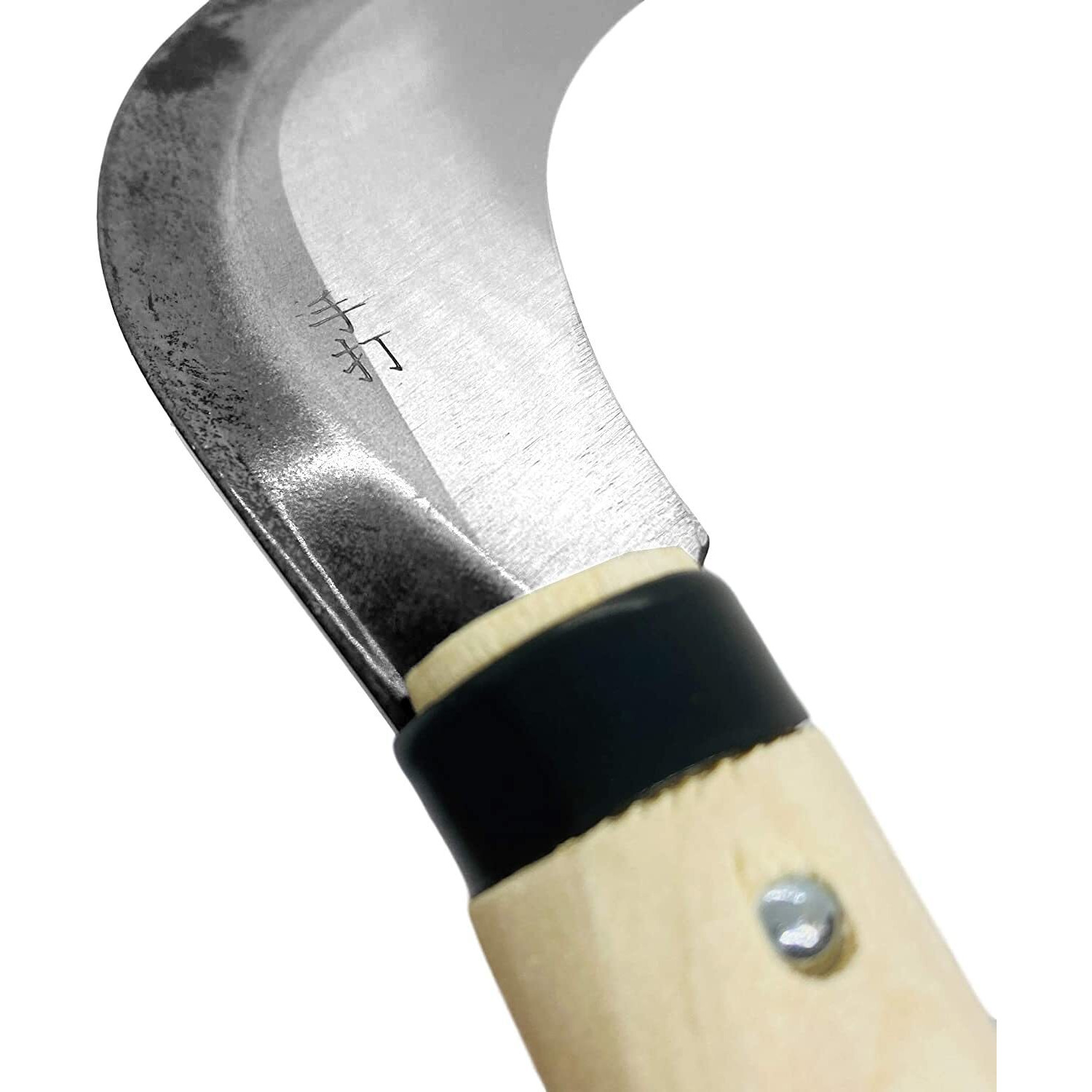 Kakuri Grass Sickle Garden Tool, Japanese Style Kama Weeding Sickle, 7.5" Carbon Steel Blade