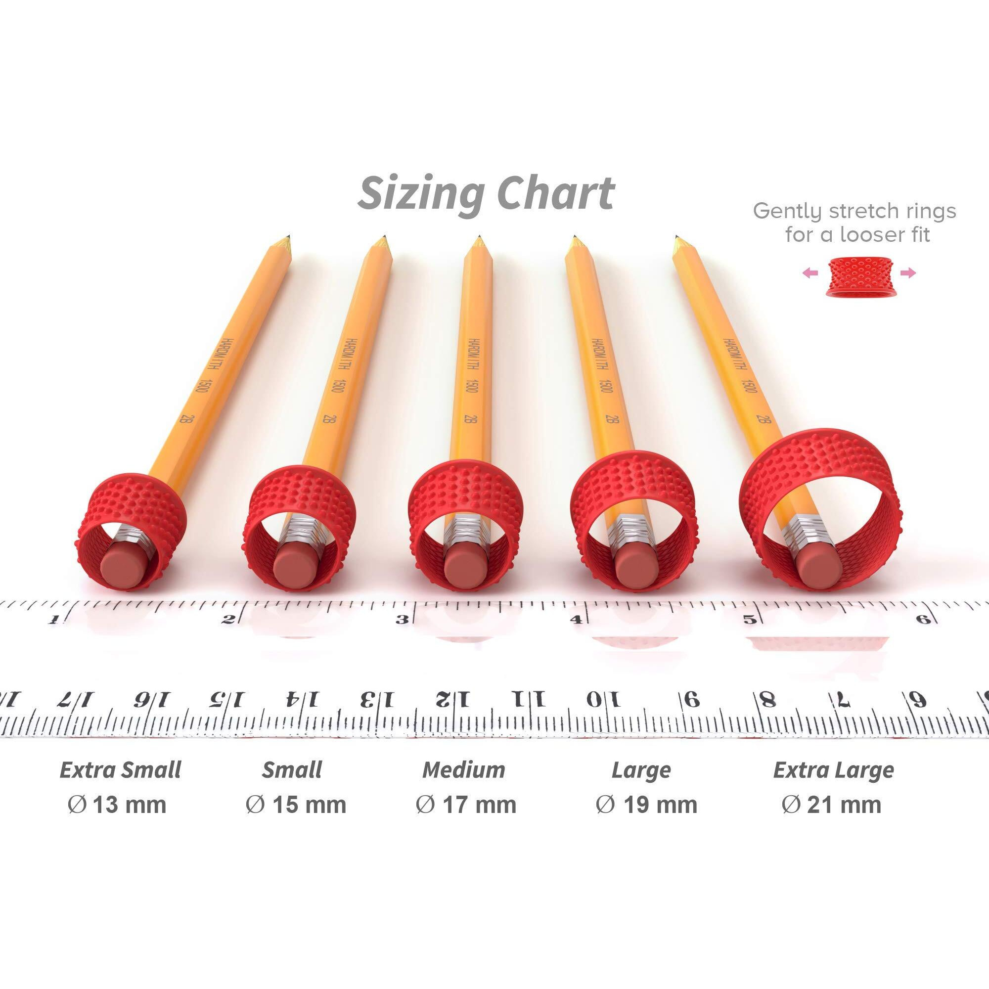 Griply Rubber Finger Tips | Hand Grips | Rubber Tip Finger Protector | Finger Pads (Medium)