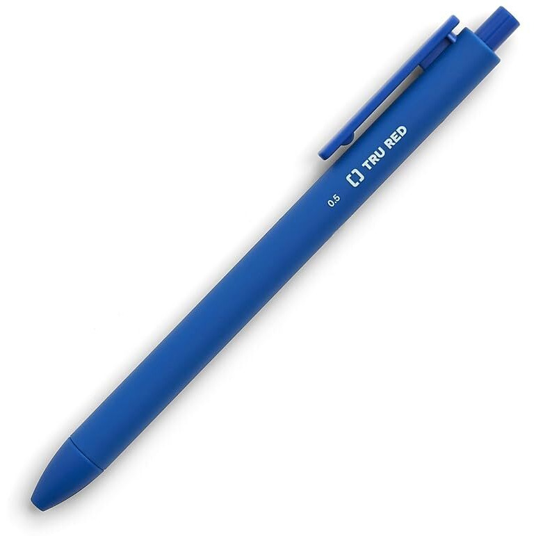Tru Red Retractable Quick Dry Gel Pens Fine Point 0.5Mm Blue Dz