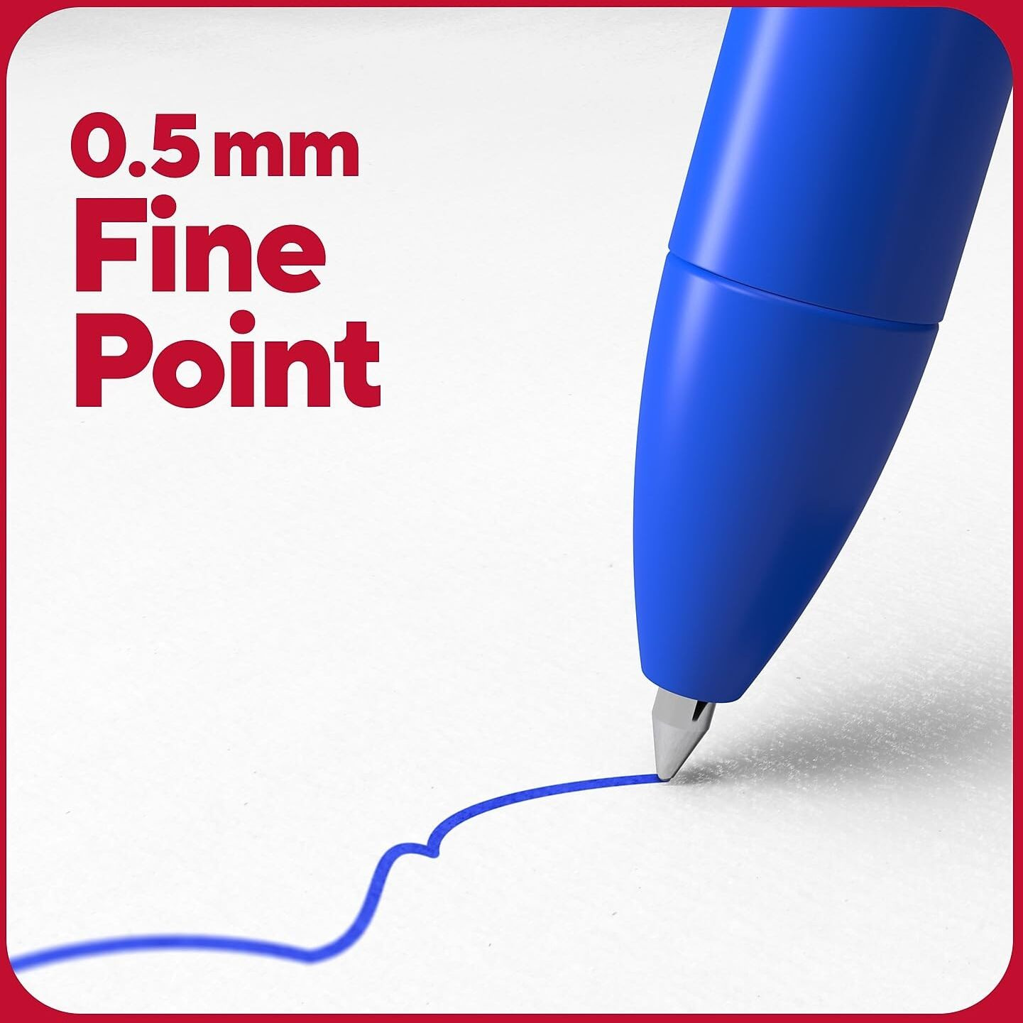 Tru Red Retractable Quick Dry Gel Pens Fine Point 0.5Mm Blue Dz