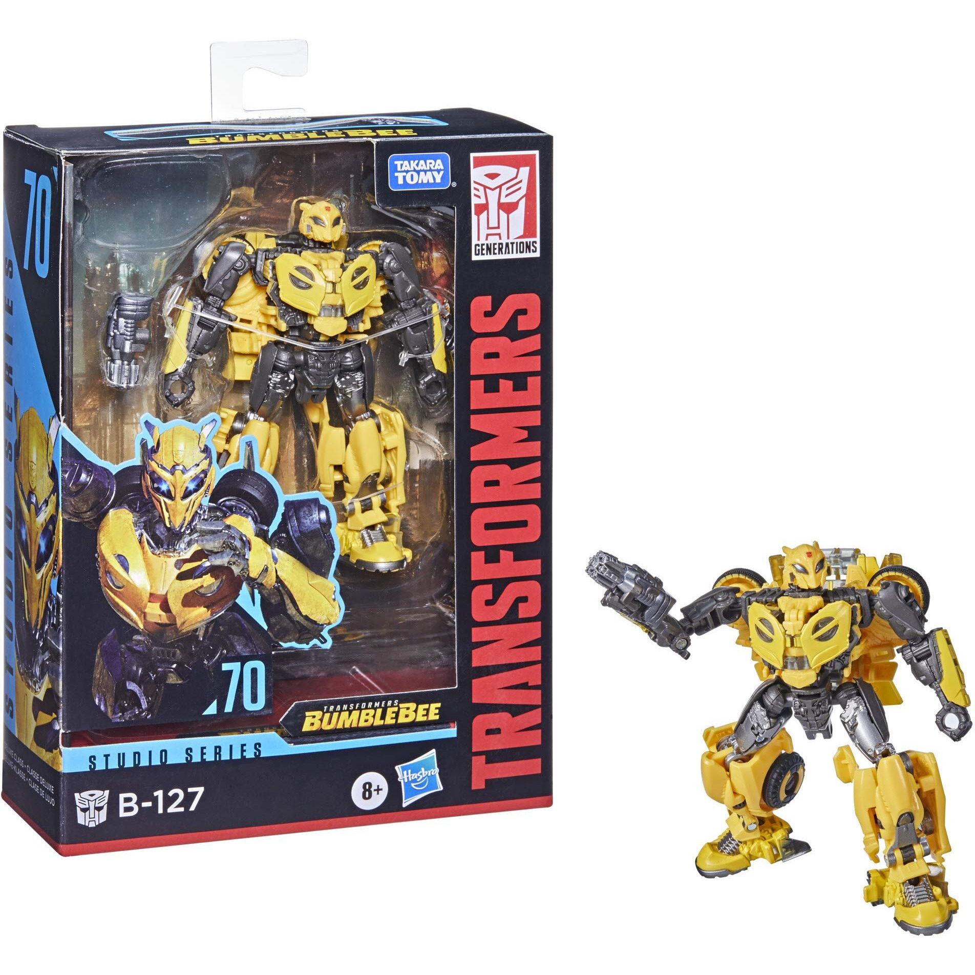 Transformers Toys Studio Series 70 Deluxe Class Bumblebee B-127 Action Figure - Ages 8 And Up, 4.5-Inch, Yellow