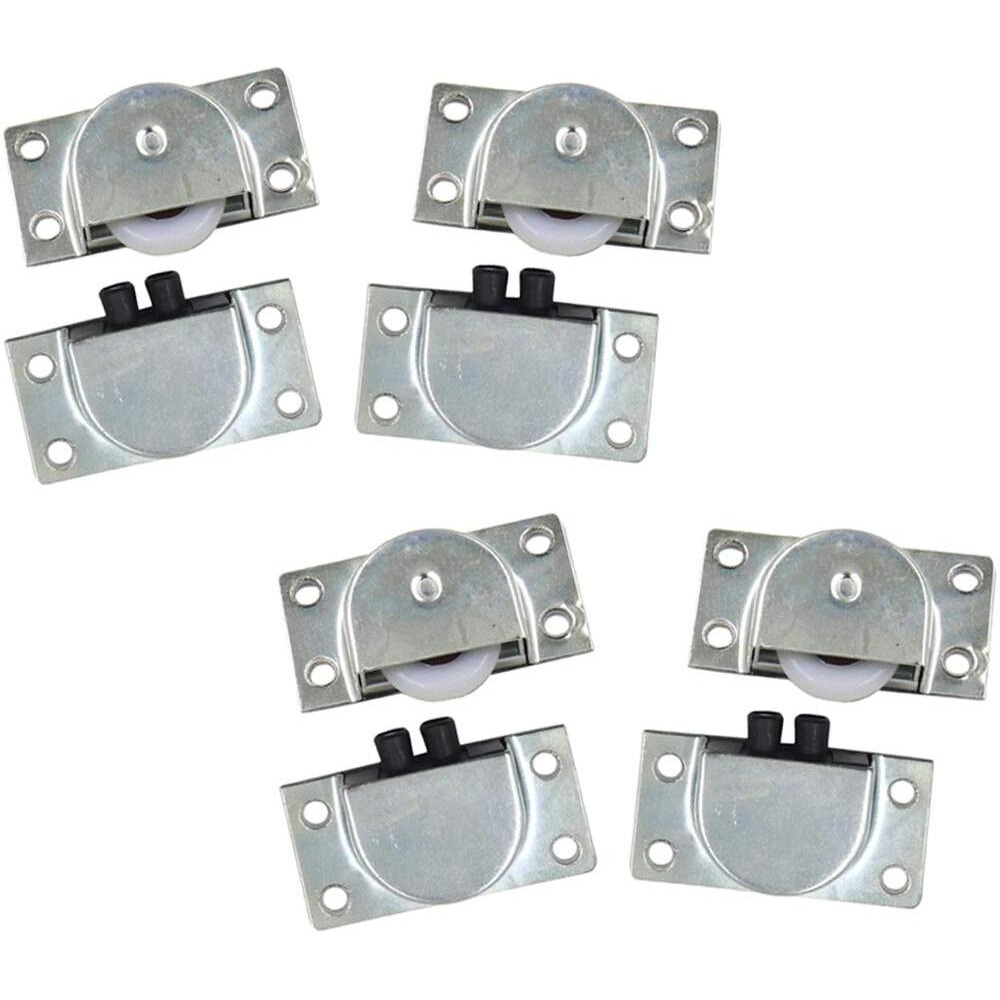 Rannb Furniture Roller Wheels Nylon Single Wheel Closet Cabinet Wardrobe Sliding Door Pulley - 4 Pairs