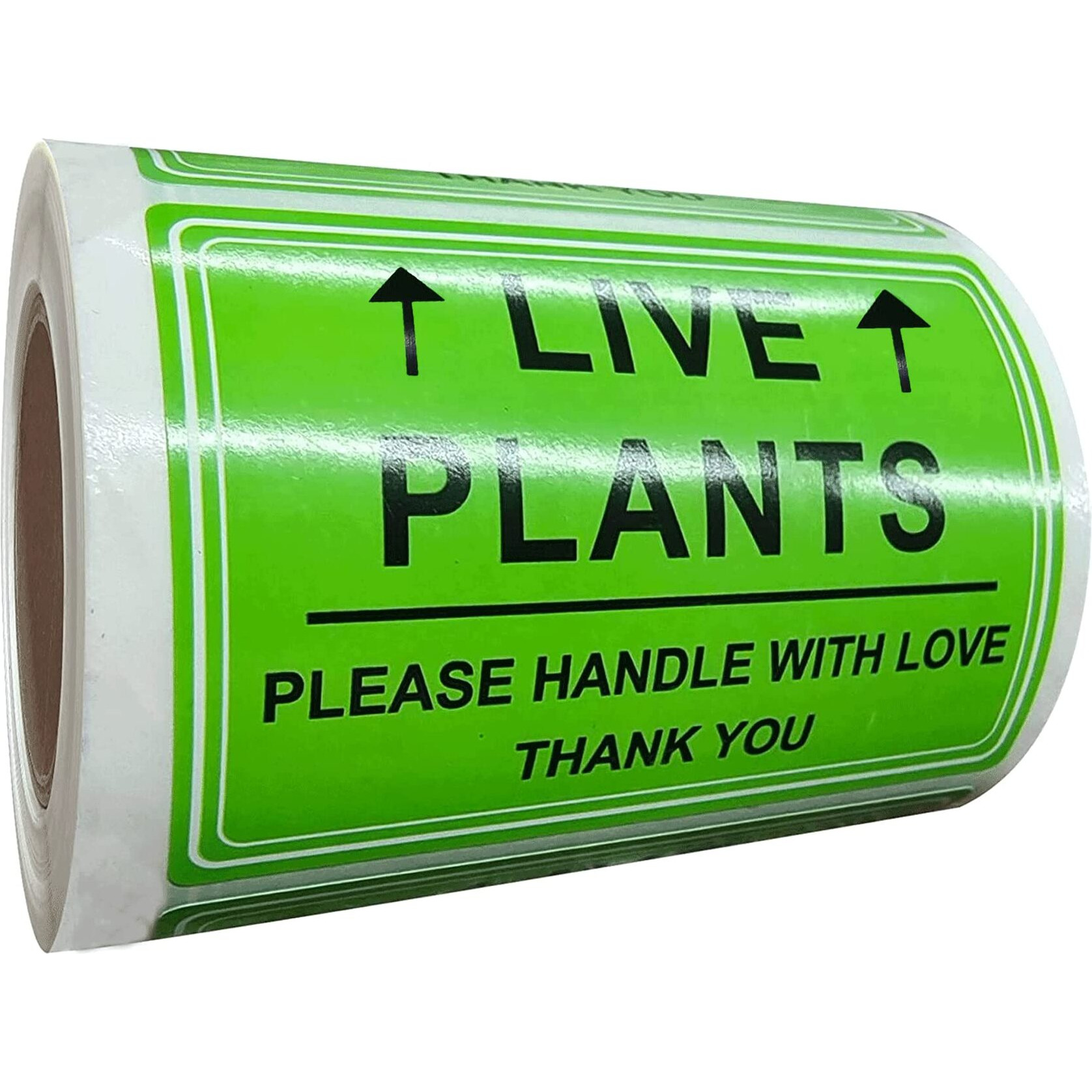 Green Live Plants Stickers For Shipping 2X3 Inch Please Handle With Love Stickers Fragile Shipping Labels For Warehouse Pallet Garden Centers,Landscaping,Nurseries 250Pcs Live Plants Stickers Per Roll