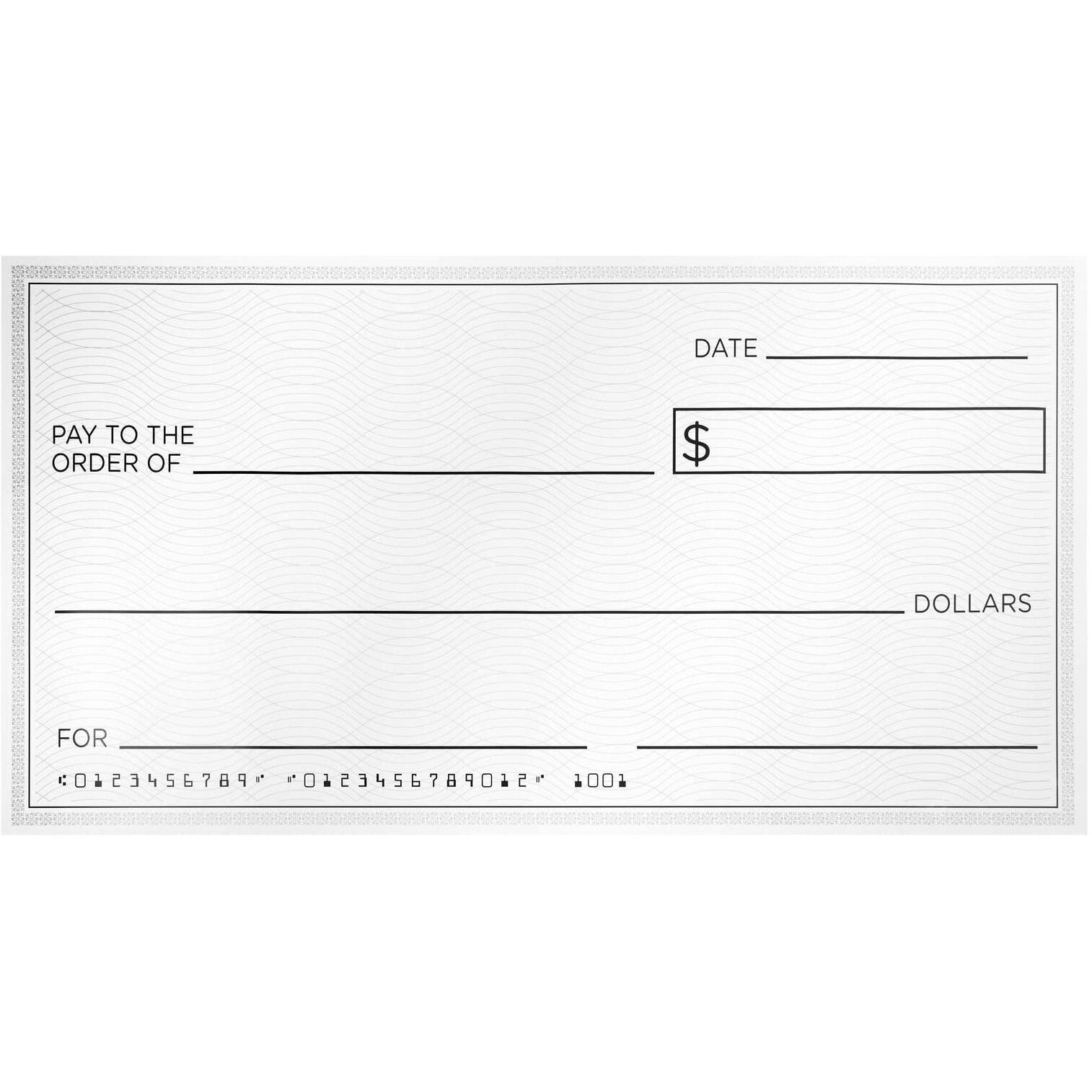 Sustainable Greetings Reusable Big Check For Presentation, 30 X 16 In Large Oversized Dry Erase Plaque For Endowment, Donations