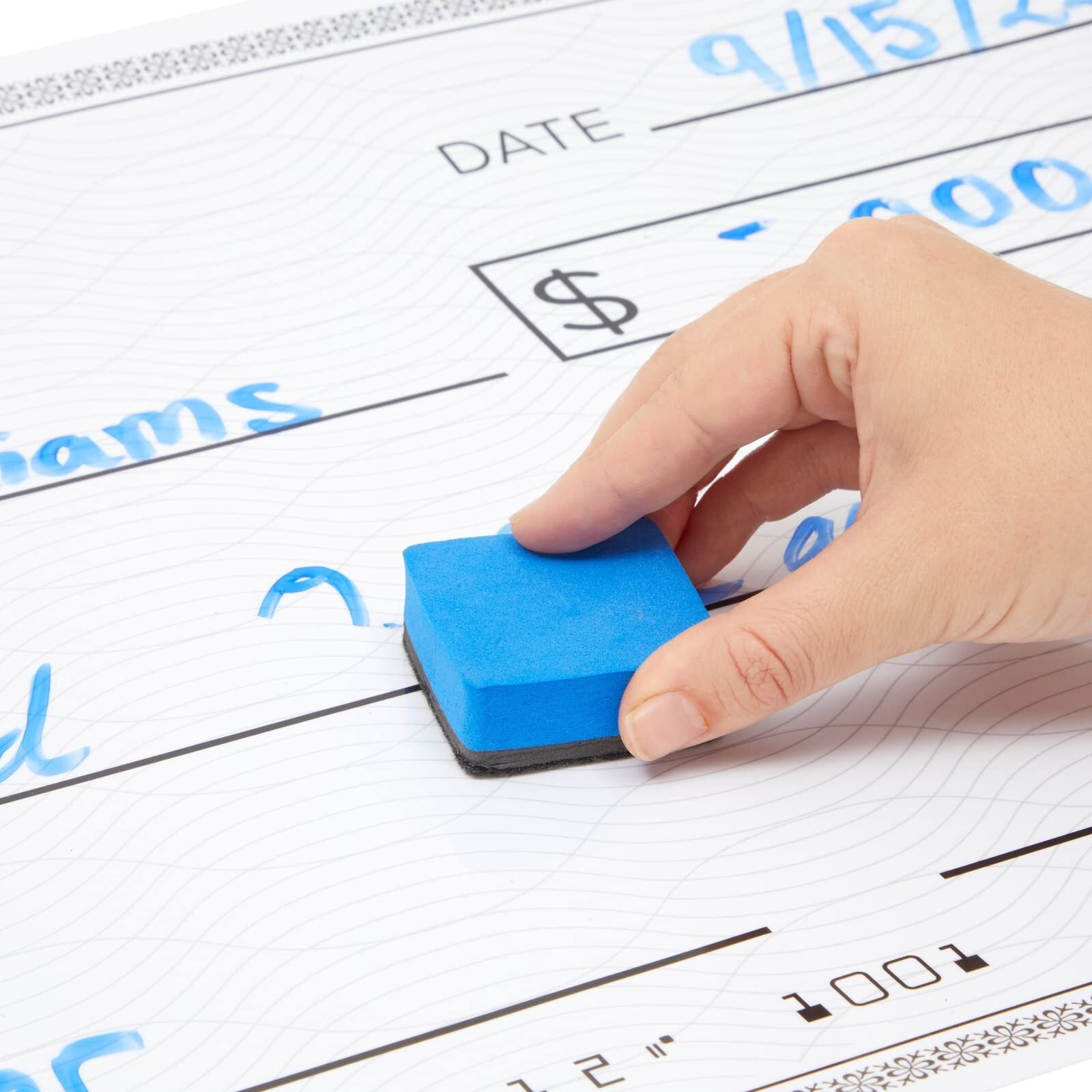 Sustainable Greetings Reusable Big Check For Presentation, 30 X 16 In Large Oversized Dry Erase Plaque For Endowment, Donations