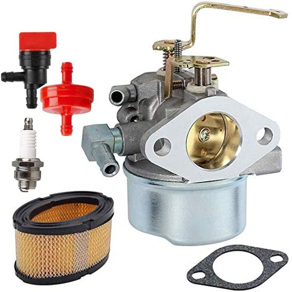 640152 Carburetor For Tecumseh 640152A 640023 640051 640140 640260B Hm80 Hm90 Hm100 8Hp -10Hp Tecumseh Engine Coleman Powermate 5000 Watt Generator Carb With Air Filter Spark Plug Kit