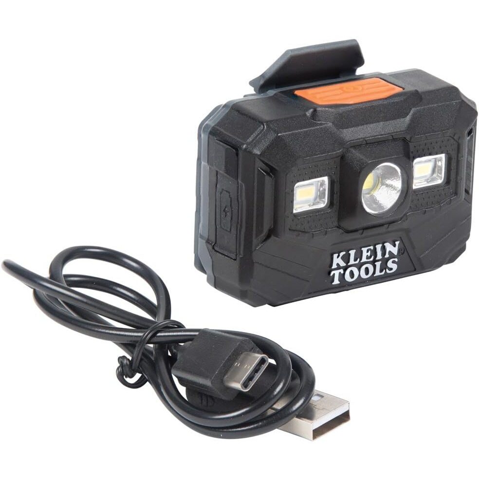 Klein Tools 56062 Rechargeable Led Headlamp / Worklight For Klein Hardhats, 300 Lumens, All-Day Runtime, 3 Modes, For Work And Outdoors