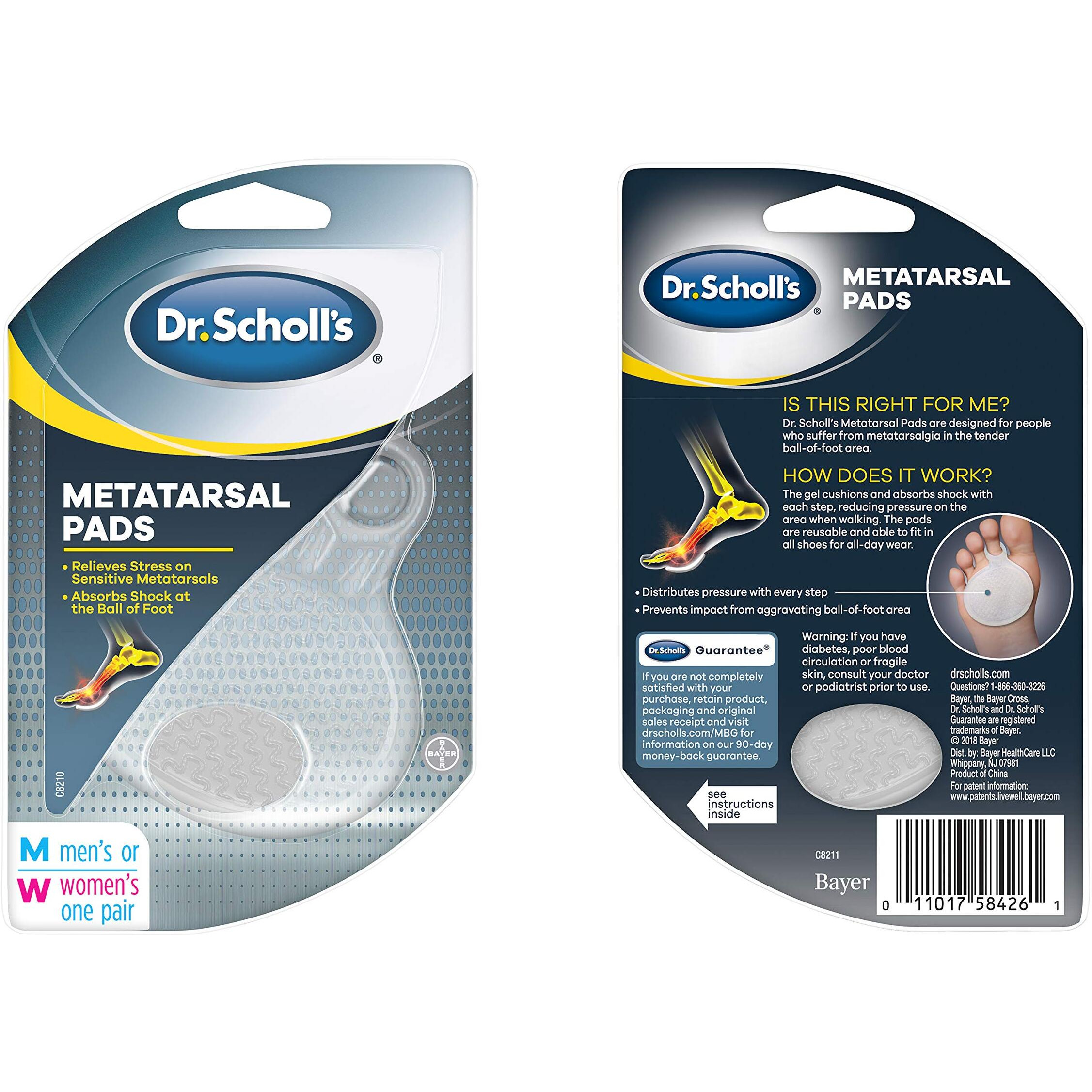 Dr. Scholl's White Reusable Metatarsal Inserts
