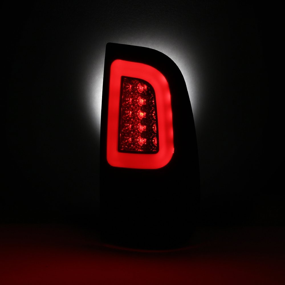 Akkon - For Black Smoked 2008-2016 Ford F250 F350 F450 F550 Superduty Led Tube Tail Lights Pair Brake Lamps