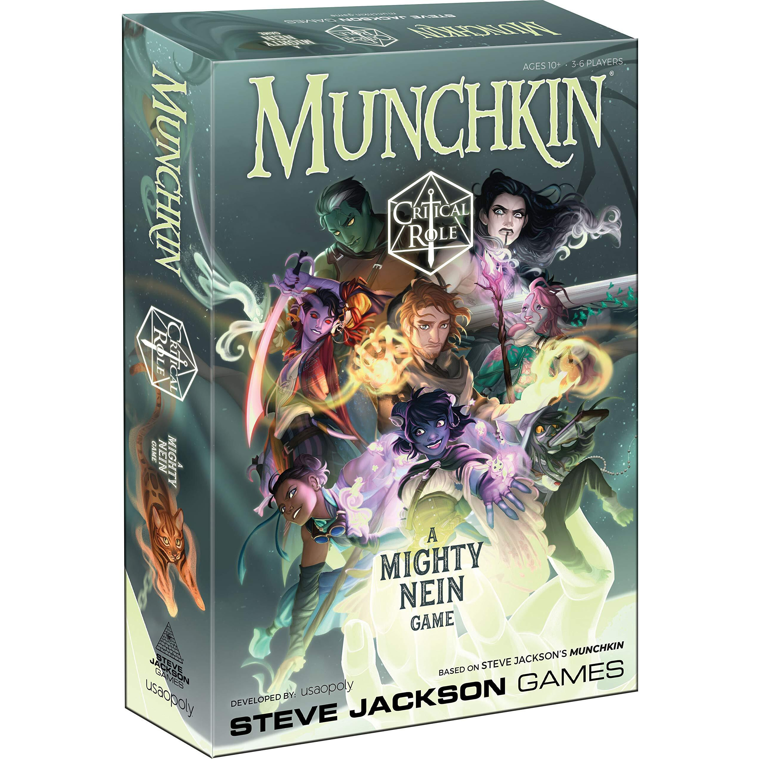 Usaopoly Munchkin Critical Role Card Game | Munchkin Game Featuring Critical Role Mighty Nein Campaign | Officially Licensed Critical Role Card Game | Familiar Members, Characters & Guests