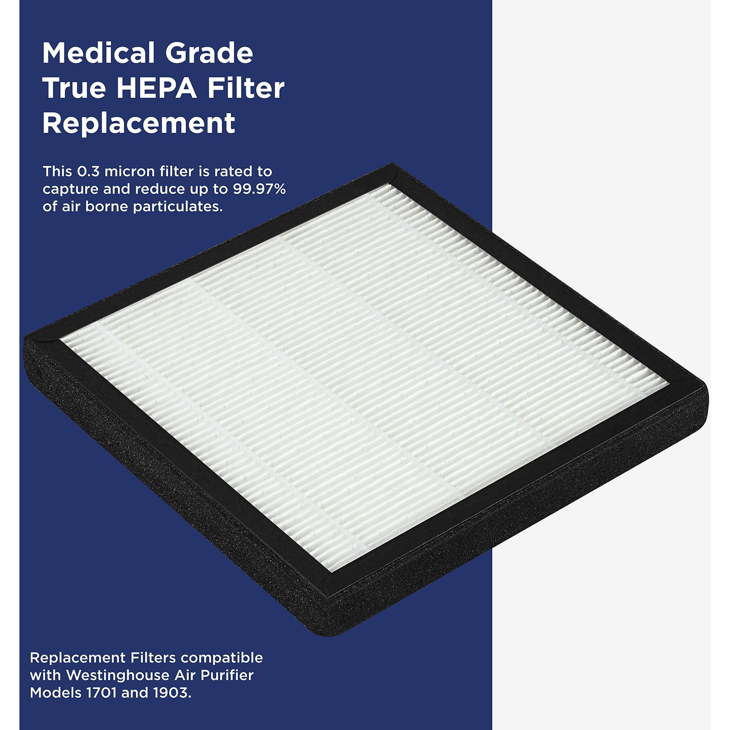 Westinghouse True Hepa H13 Filter Replacement Compatible With 1701 And 1702 Model Air Purifiers (Set Of 4)