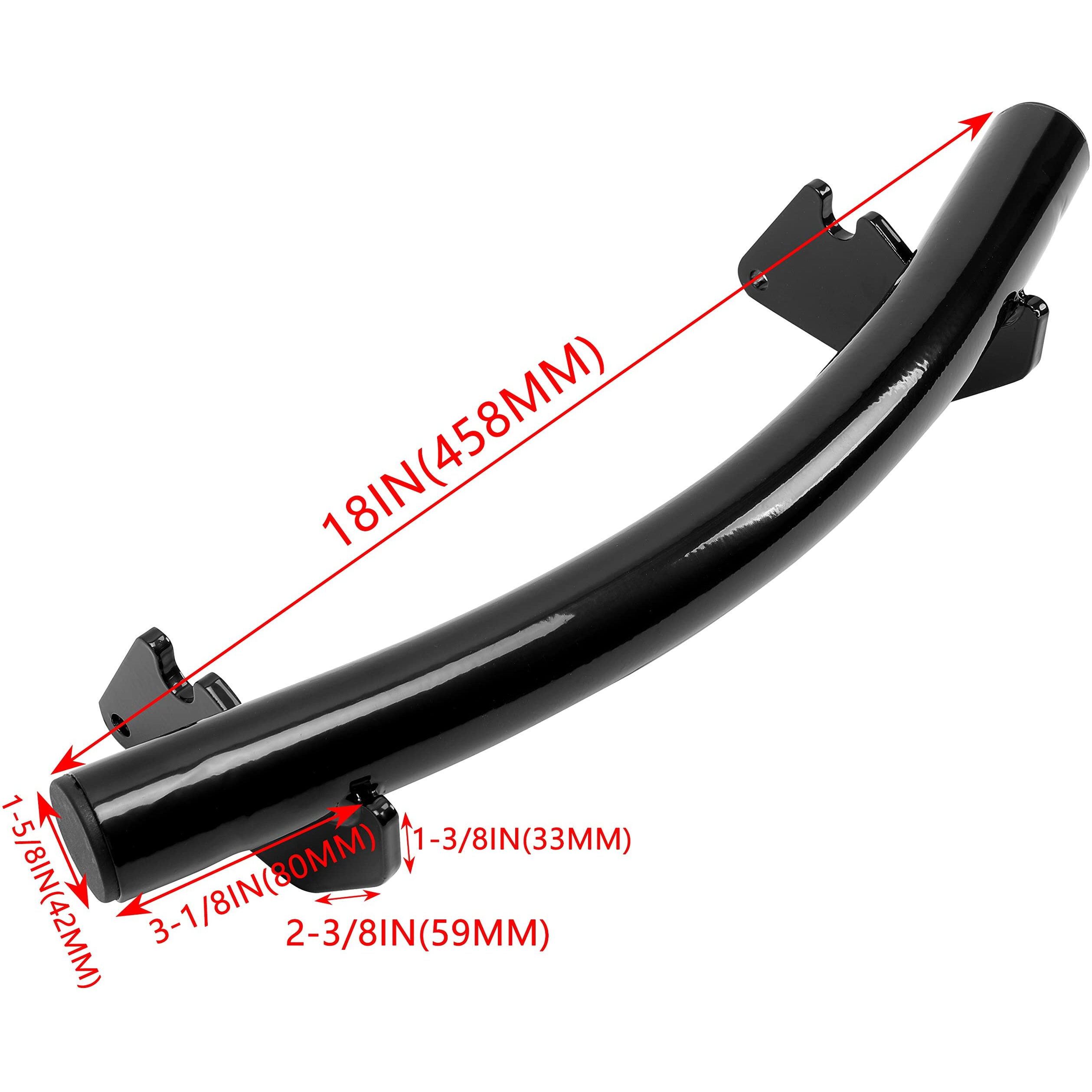 Ecotric Front Bumper Guard Protector Compatible With John Deere X300, X304, X310, X320, X324, X350, X360, X300R, X500, X520, X530, X534, X540 Garden Lawn Mower Tractor Gurad For Bm23056 Steel Black